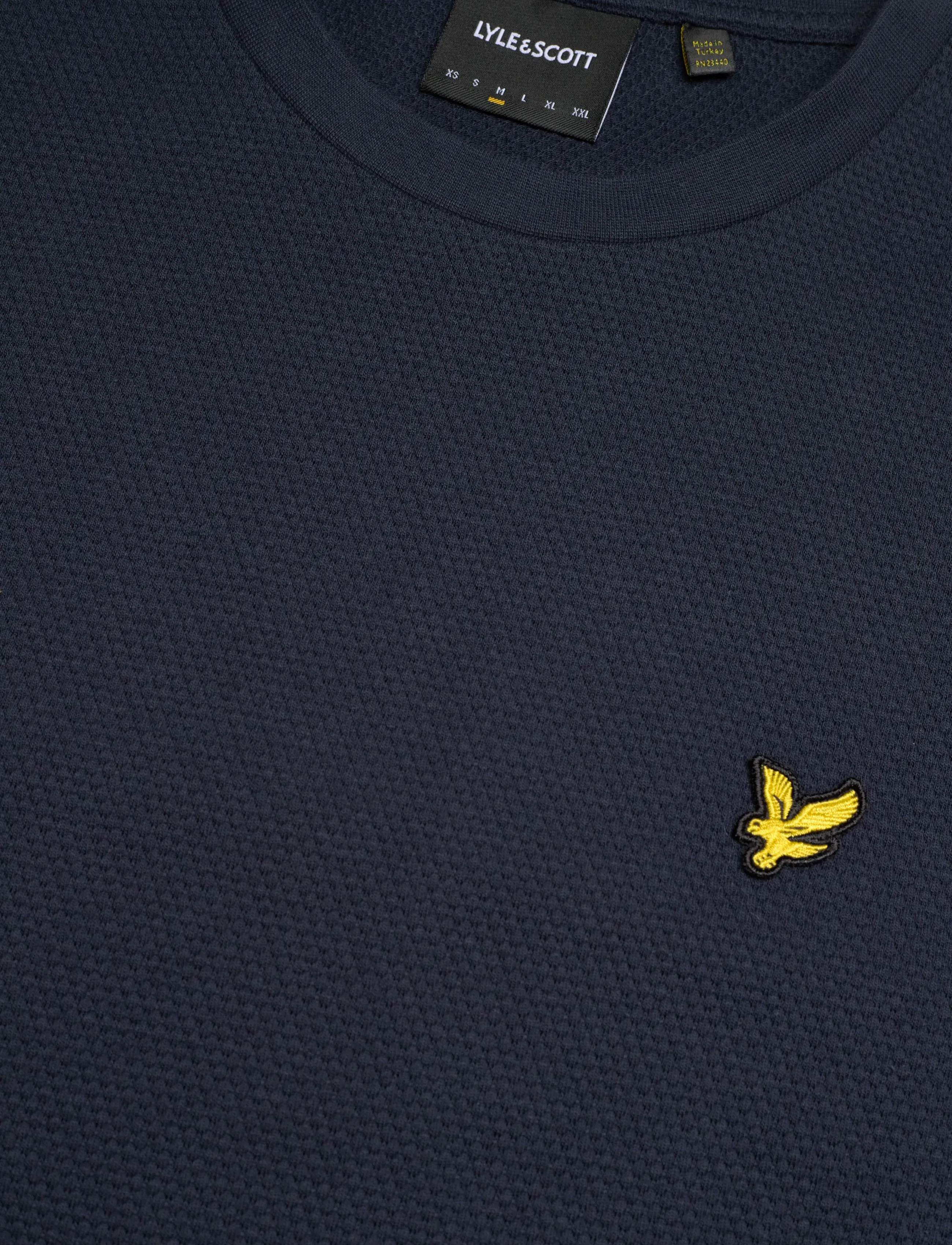 Lyle & Scott - Popcorn Jacquard T-shirt - short-sleeved t-shirts - z271 dark navy - 5