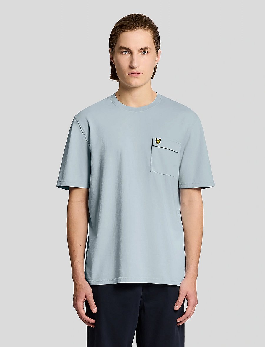 Lyle & Scott - Cargo Pocket T-shirt - lühikeste varrukatega t-särgid - opal blue - 0
