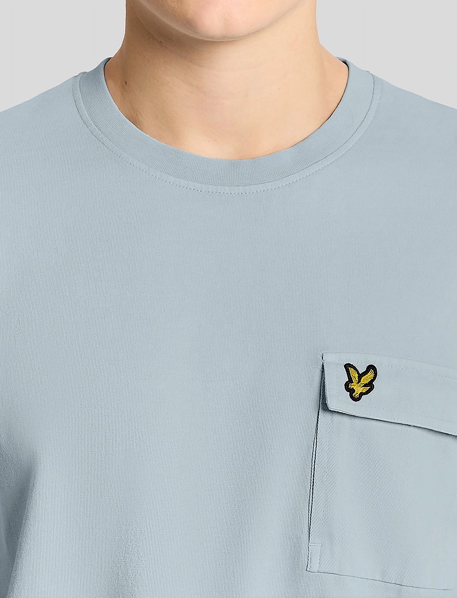 Lyle & Scott - Cargo Pocket T-shirt - lühikeste varrukatega t-särgid - opal blue - 4