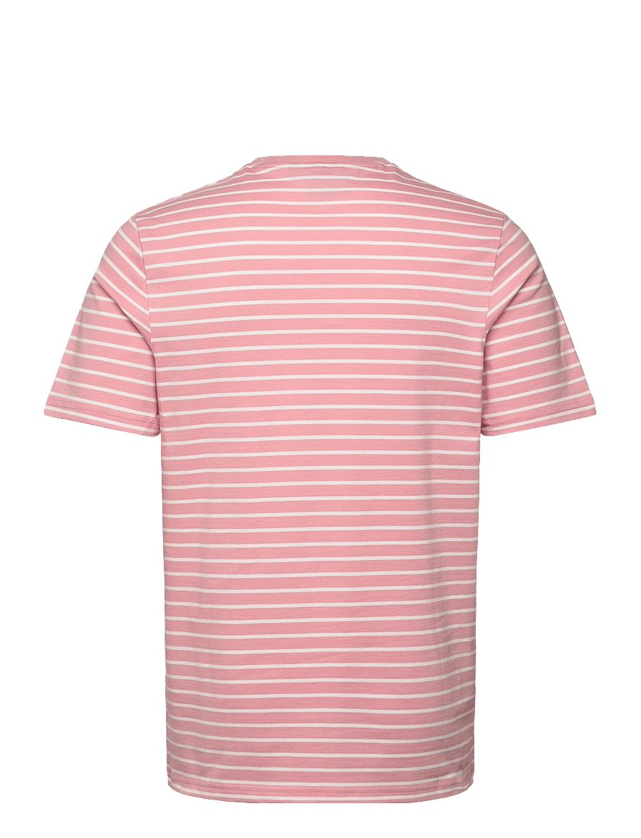 Lyle & Scott - Breton T-shirt - kortärmade t-shirts - y152 pink grapefruit/ white - 2