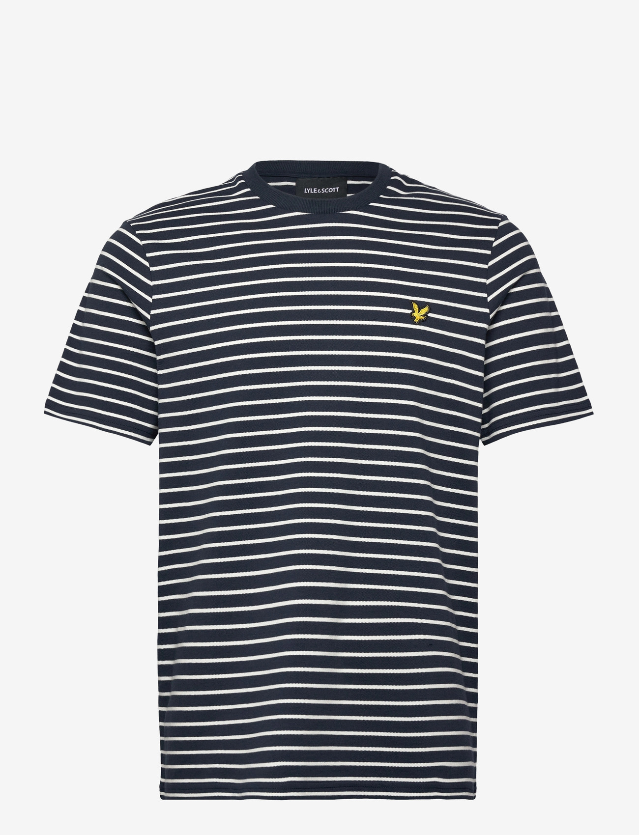 Lyle & Scott - Breton T-shirt - kortærmede t-shirts - w403 dark navy/ white - 1
