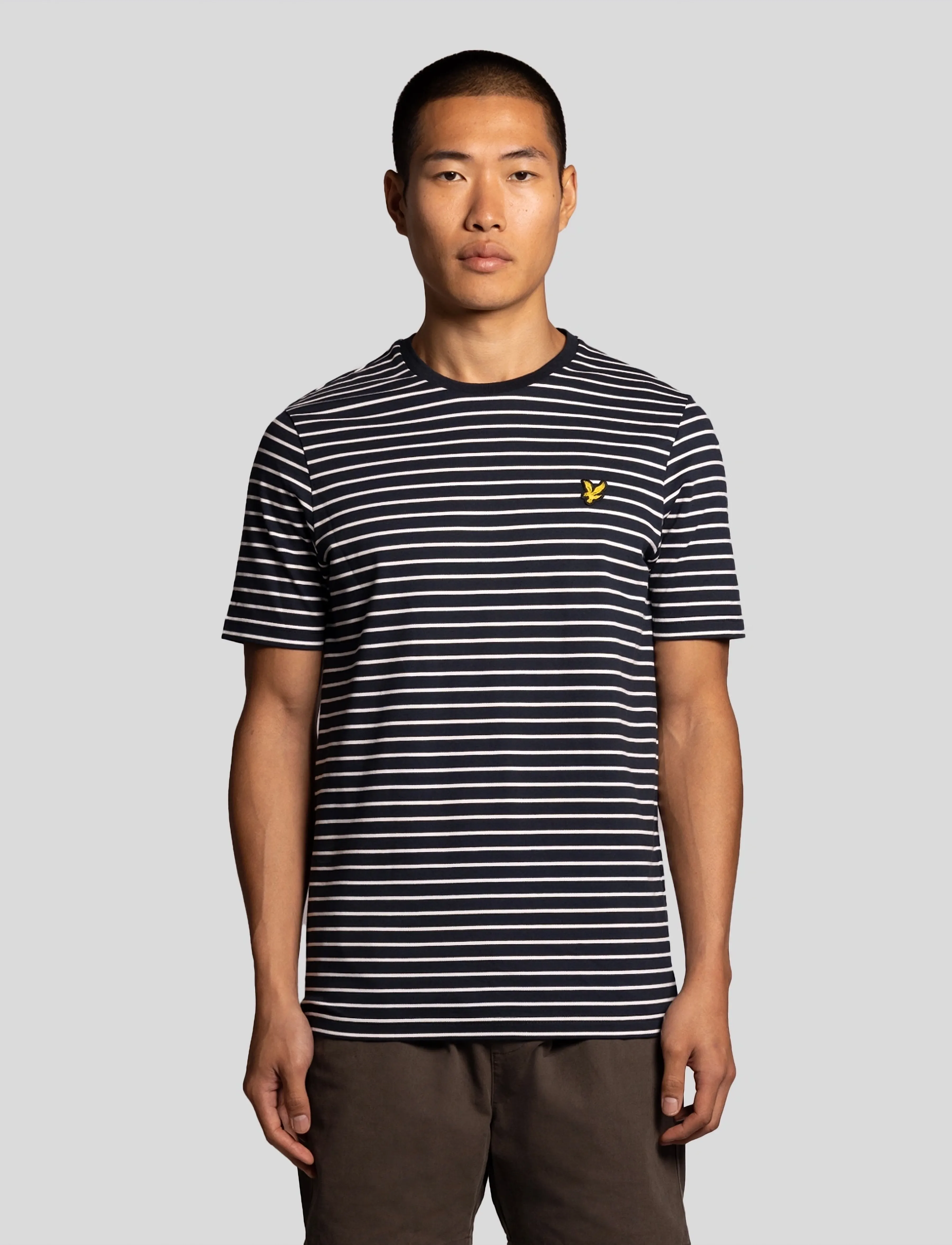 Lyle & Scott Breton T-Shirt, L, T-shirts, Marineblau - Short-sleeved, Männerswear