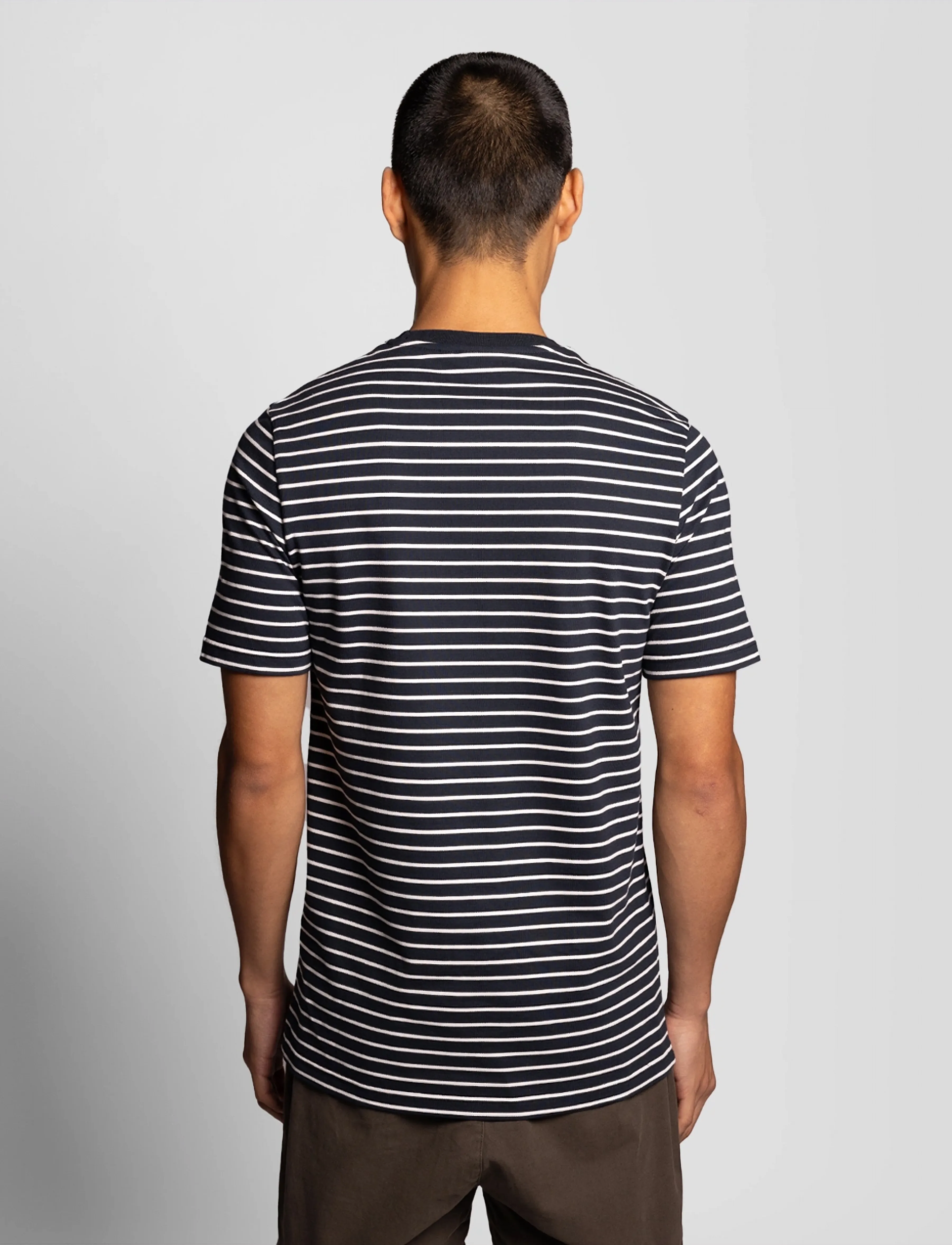 Lyle & Scott - Breton T-shirt - short-sleeved t-shirts - w403 dark navy/ white - 3