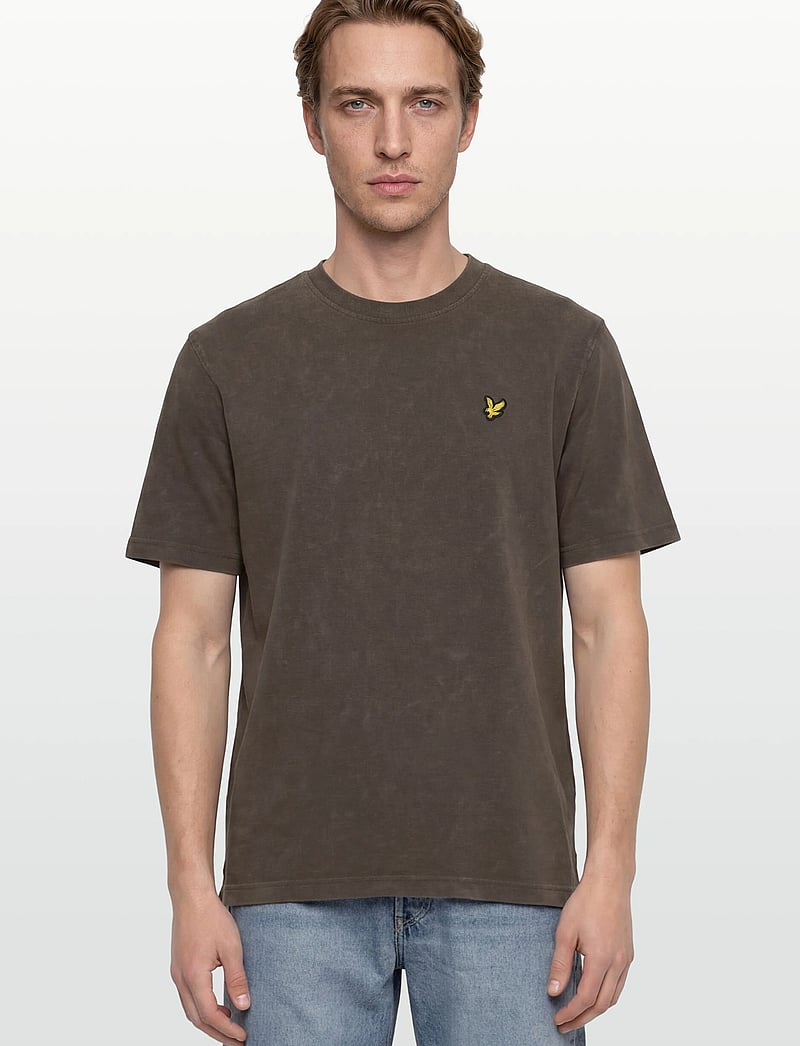 Lyle & Scott - Heavy Laundered T-shirt - kurzärmelig - y118 soft black - 3