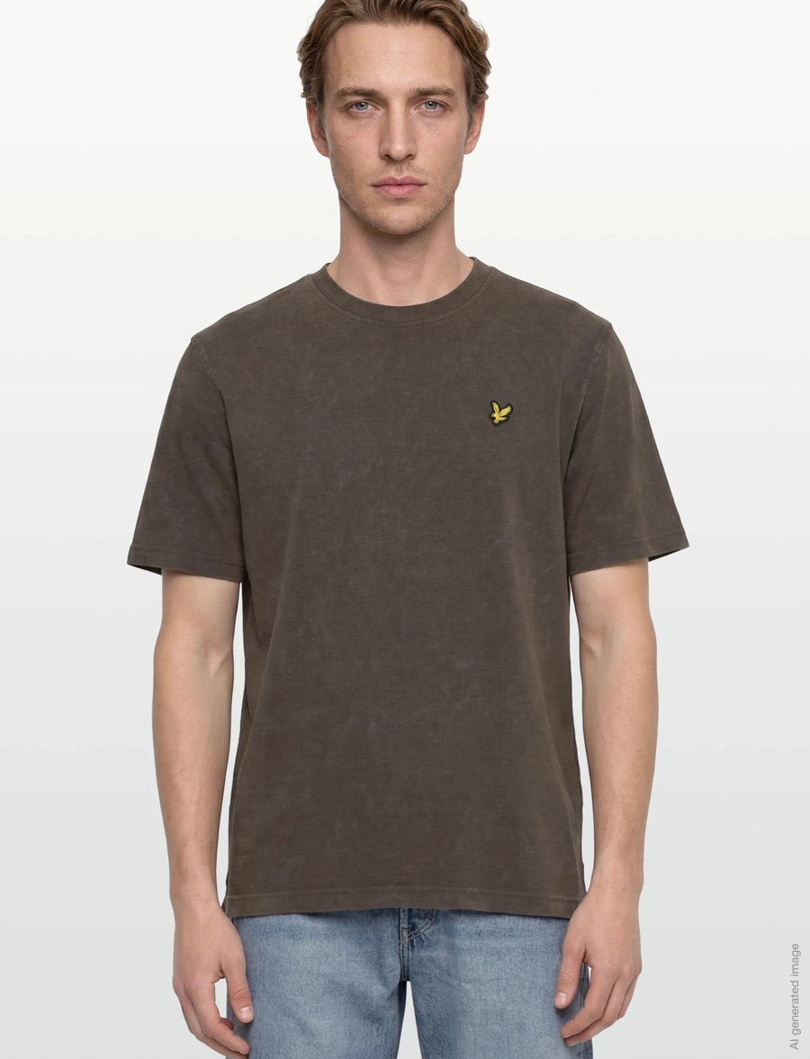Lyle & Scott - Heavy Laundered T-shirt - kurzärmelig - y118 soft black - 3