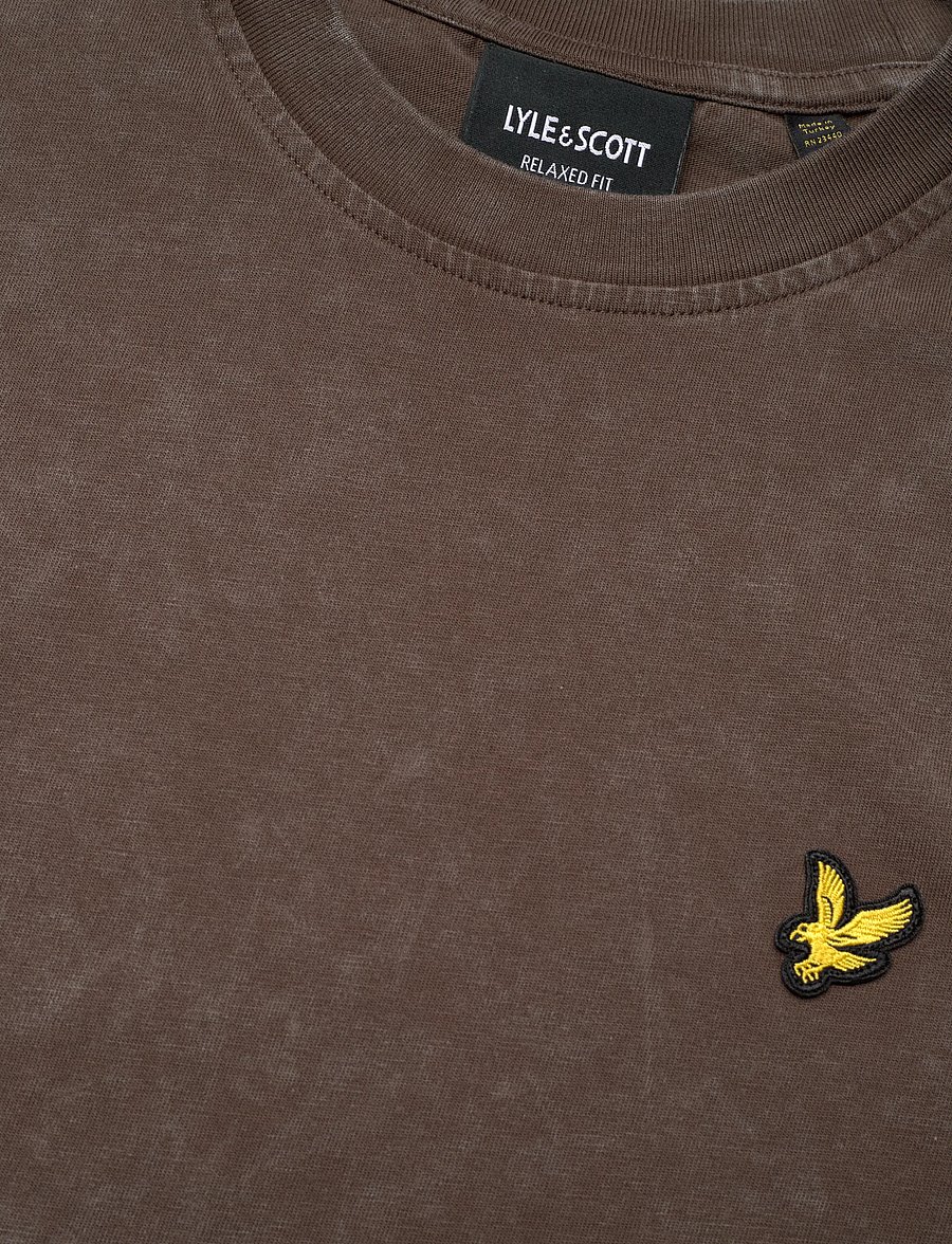 Lyle & Scott - Heavy Laundered T-shirt - kurzärmelig - y118 soft black - 5