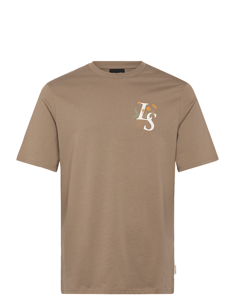 Lyle & Scott - Dandelion Script Graphic T-shirt - kurzärmelige t-shirts - lint - 1