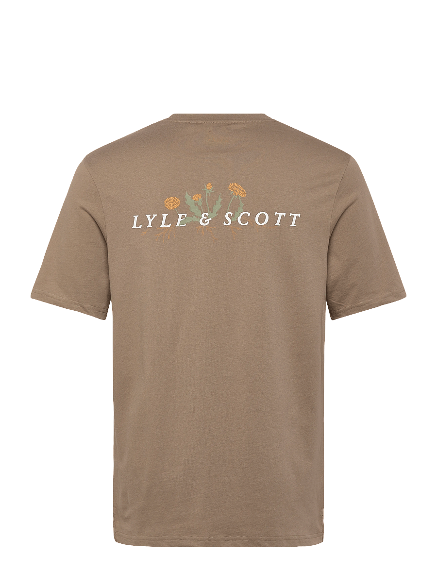 Lyle & Scott - Dandelion Script Graphic T-shirt - kurzärmelige t-shirts - lint - 2