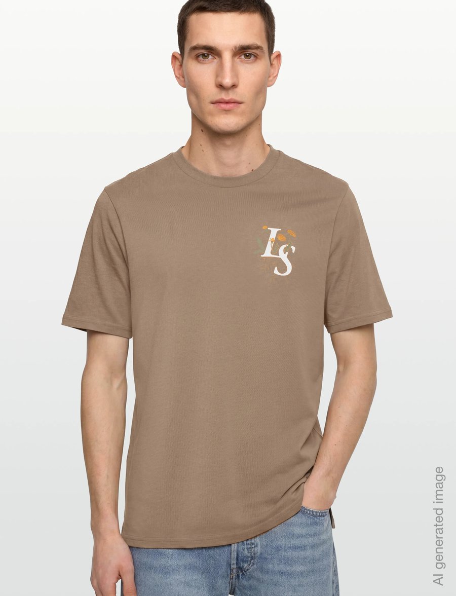 Lyle & Scott - Dandelion Script Graphic T-shirt - kurzärmelige t-shirts - lint - 3