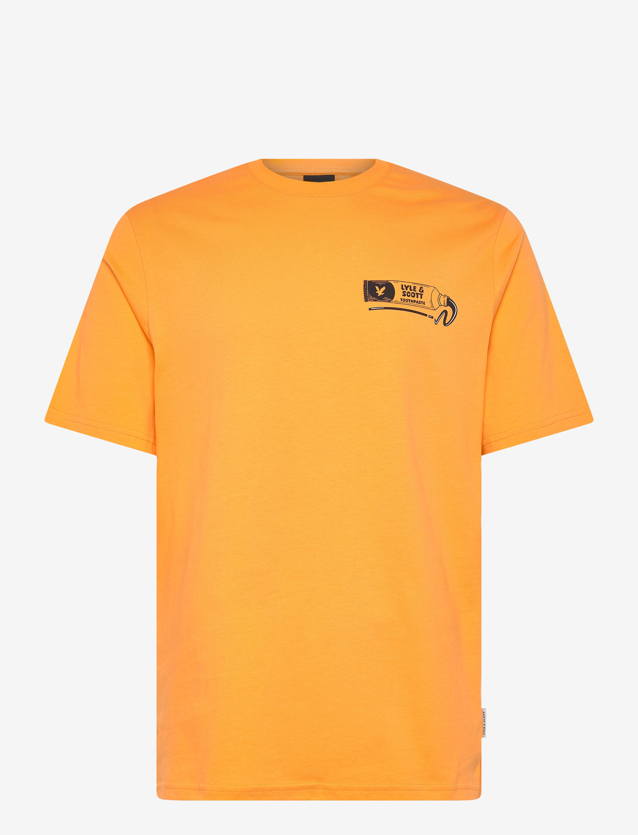 Lyle & Scott - Toothpaste Graphic T-shirt - kortærmede t-shirts - orange blaze/ jet black - 1