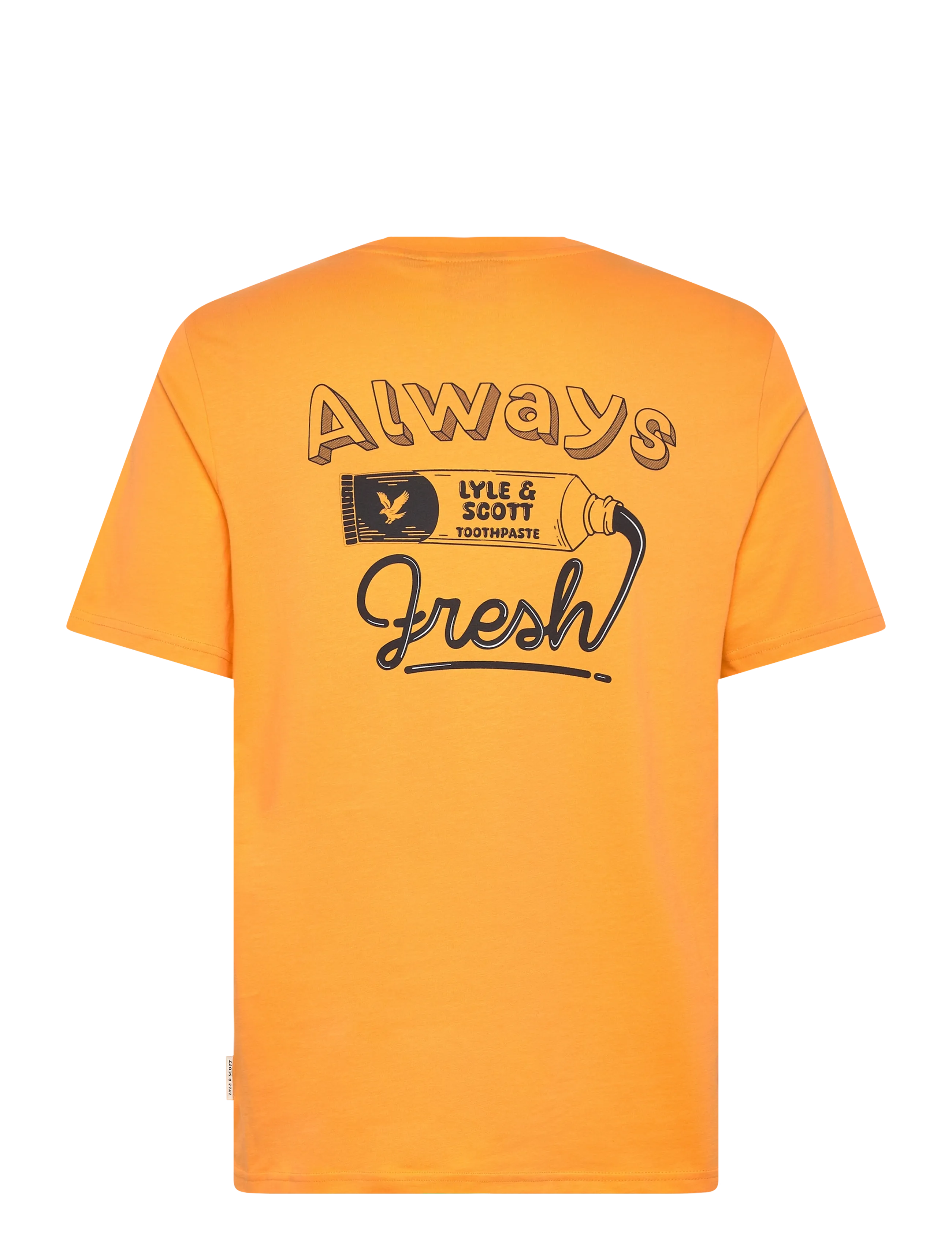 Lyle & Scott - Toothpaste Graphic T-shirt - krótki rękaw - orange blaze/ jet black - 2