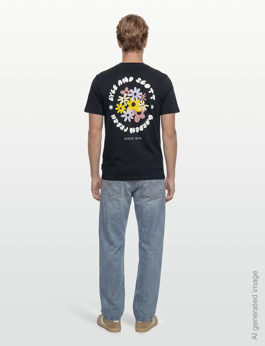 Lyle & Scott - Nature Graphic T-shirt - kortärmade t-shirts - dark navy - 4