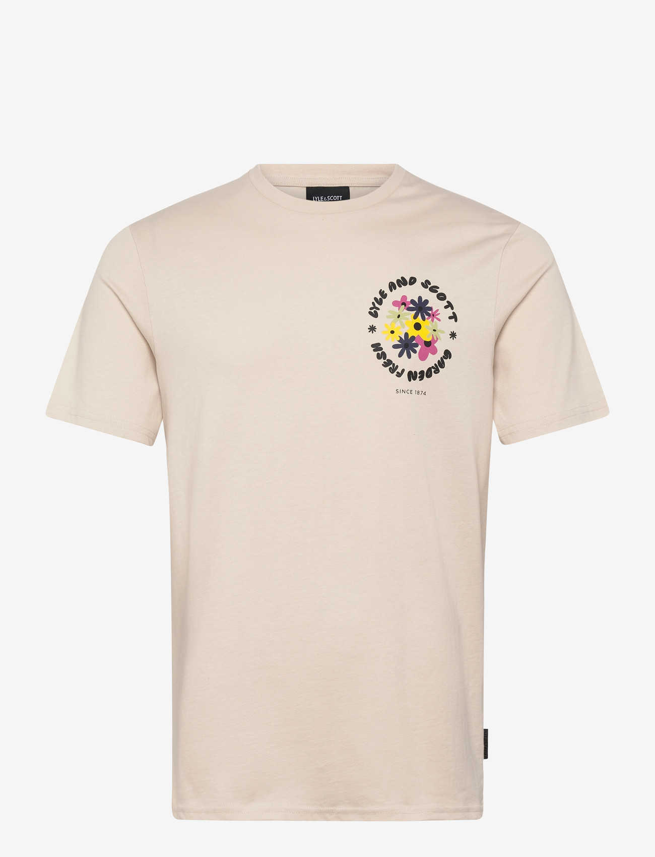Lyle & Scott - Nature Graphic T-shirt - kortærmede t-shirts - putty - 1