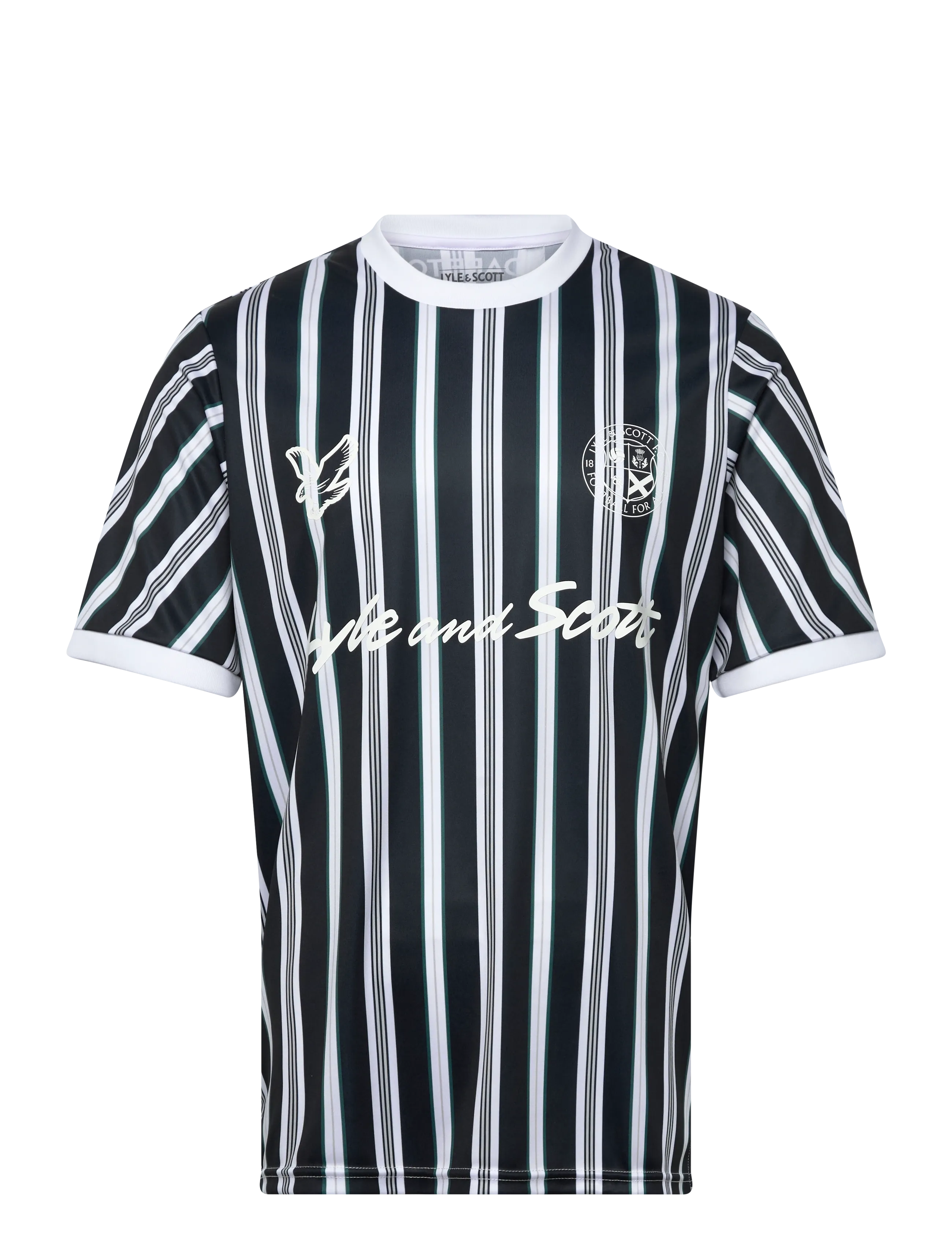 Lyle & Scott Prep Stripe Football Shirt - Lyle & Scott - DARK NAVY / white