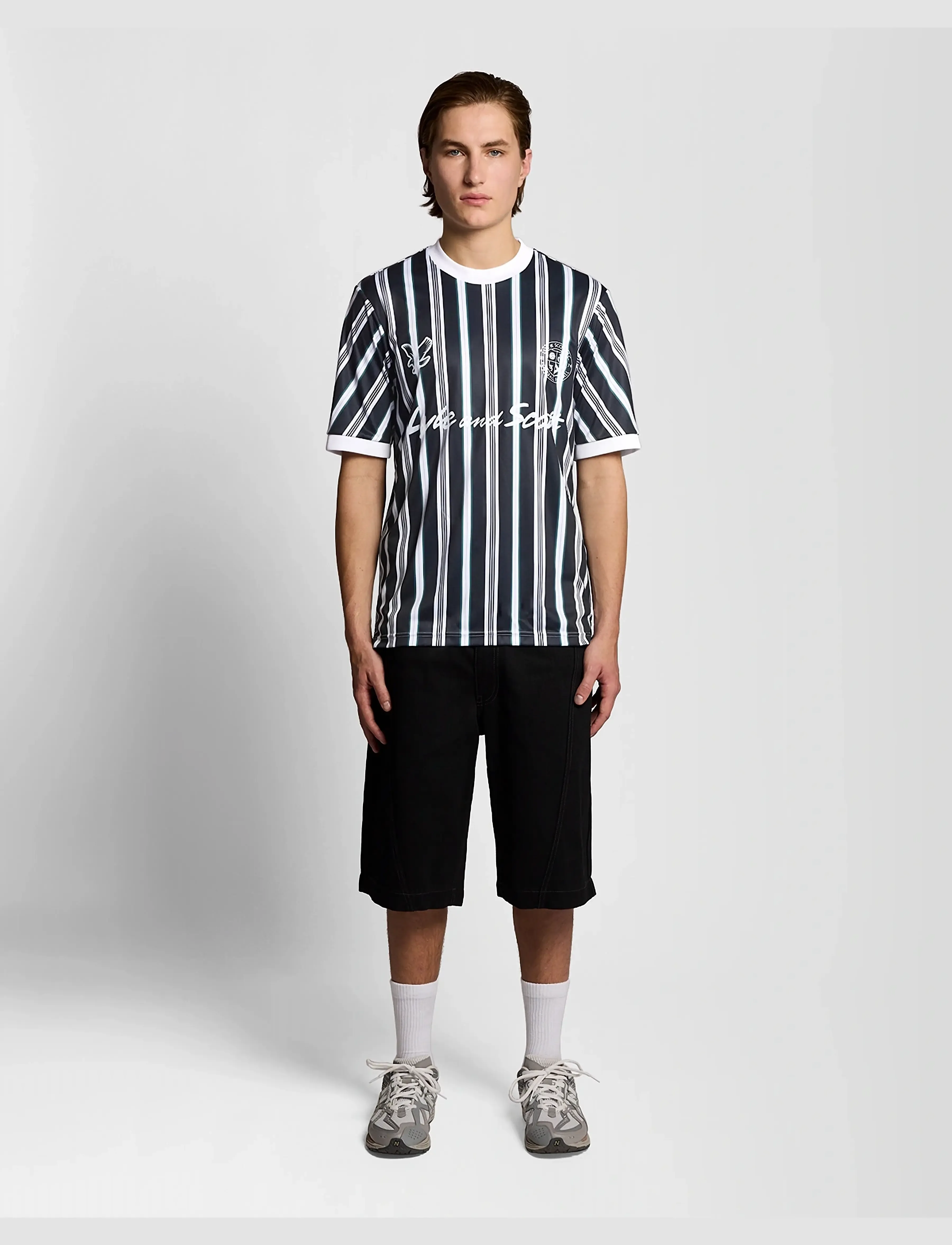 Lyle & Scott - Prep Stripe Football Shirt - fußballoberteile - dark navy - 4