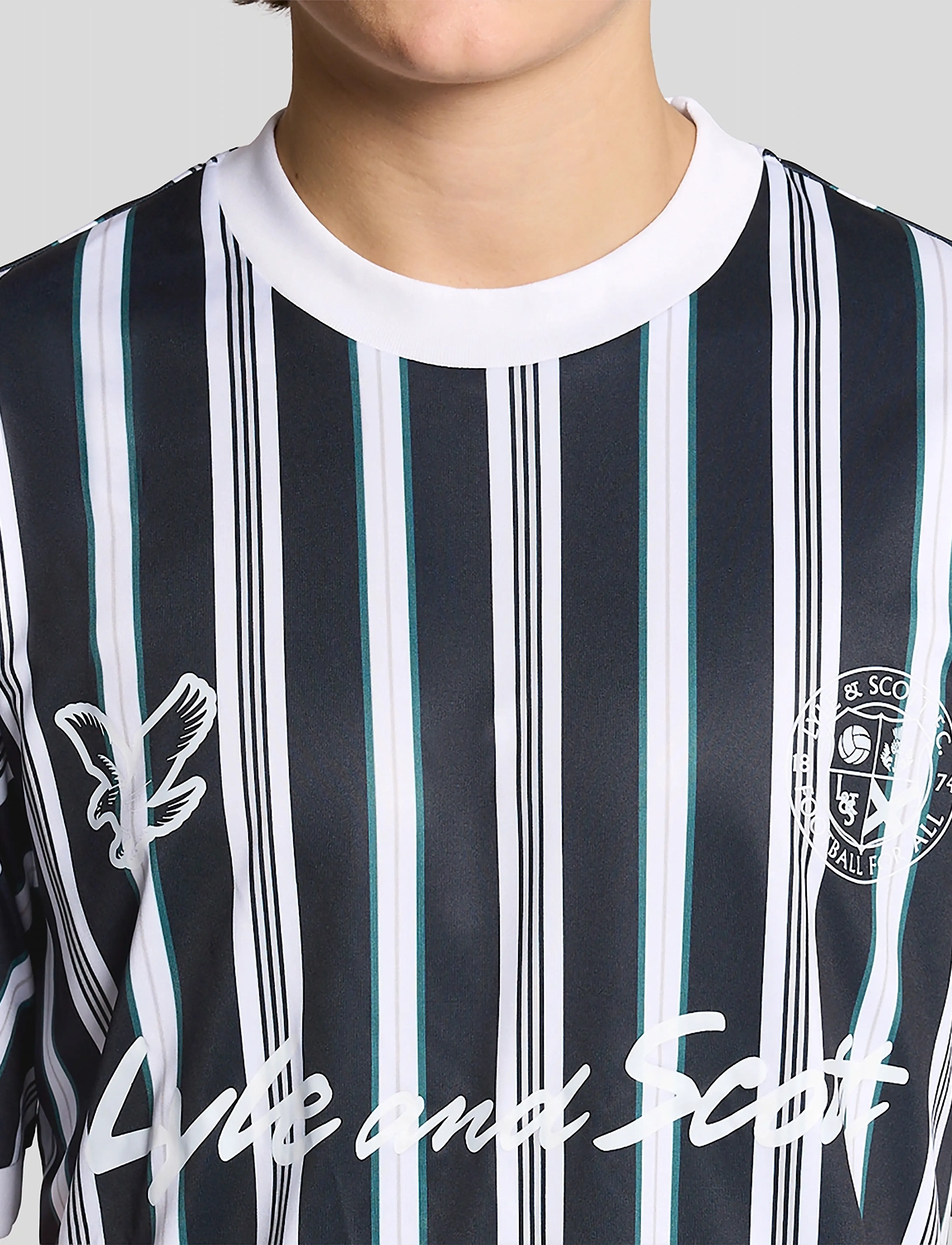Lyle & Scott - Prep Stripe Football Shirt - fußballoberteile - dark navy - 5