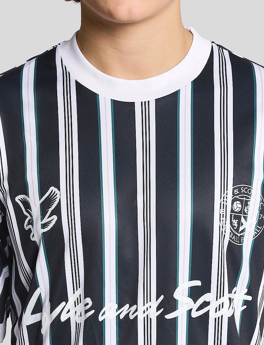 Lyle & Scott - Prep Stripe Football Shirt - t-shirts - dark navy - 5
