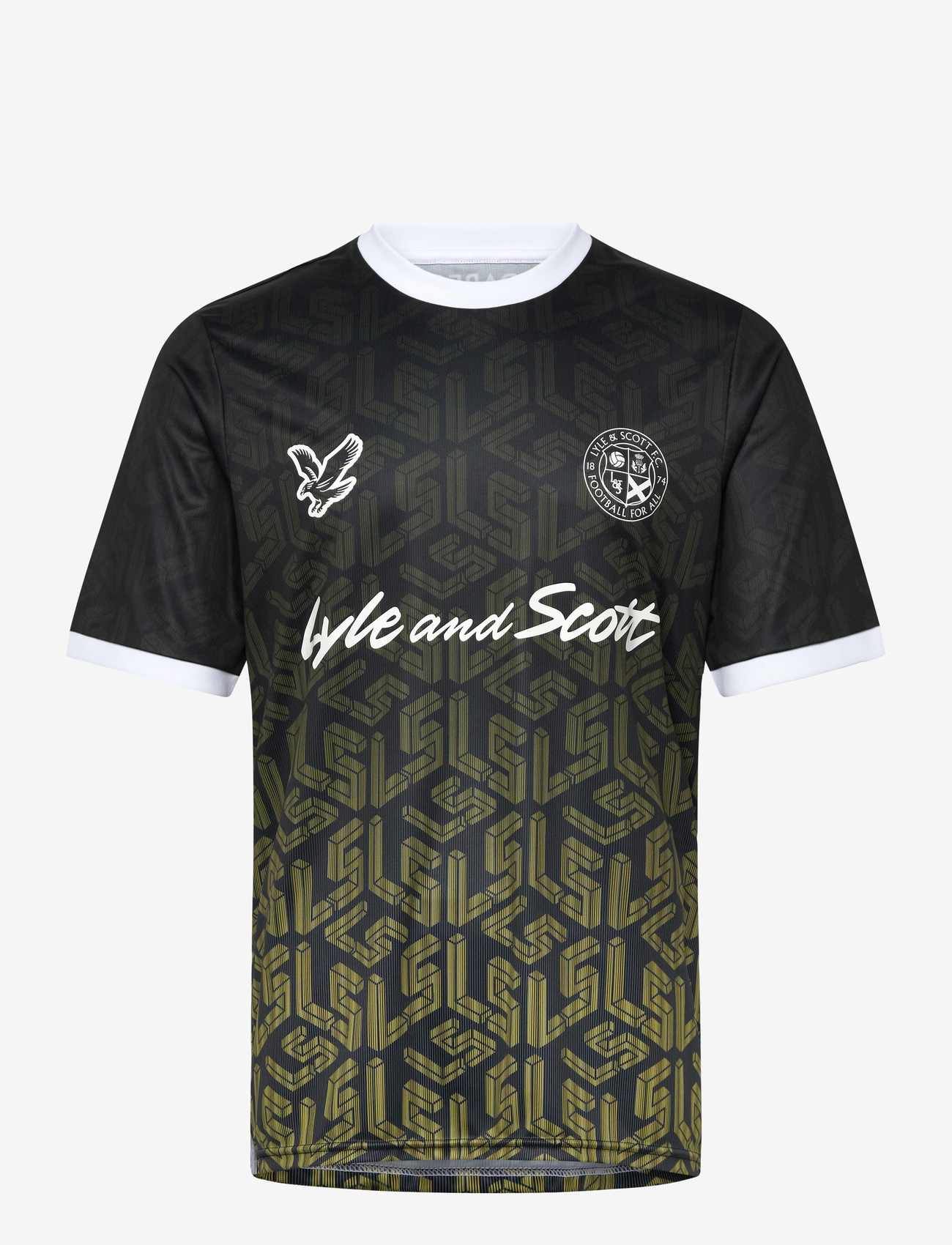 Lyle & Scott - Ombre Emblem Football Shirt - fodboldtrøjer - jet black - 0