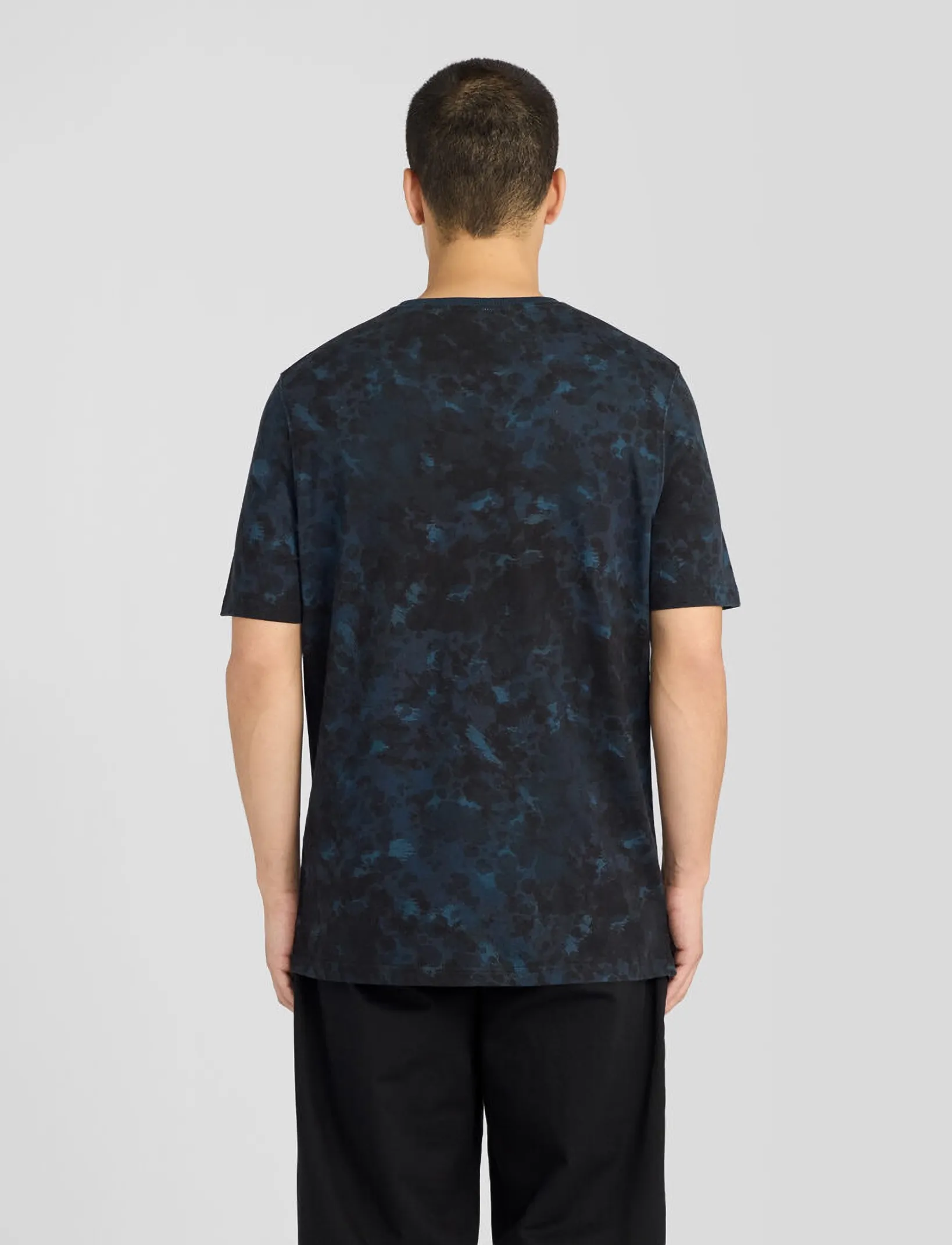 Lyle & Scott - Digital Animal Print Script T-Shirt - kurzärmelige t-shirts - dark navy - 3