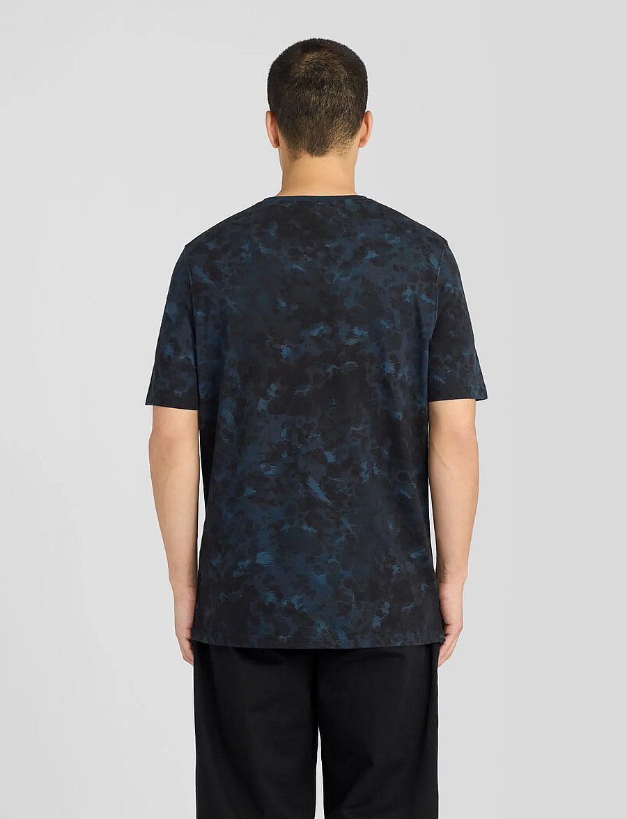 Lyle & Scott - Digital Animal Print Script T-Shirt - kurzärmelige t-shirts - dark navy - 3