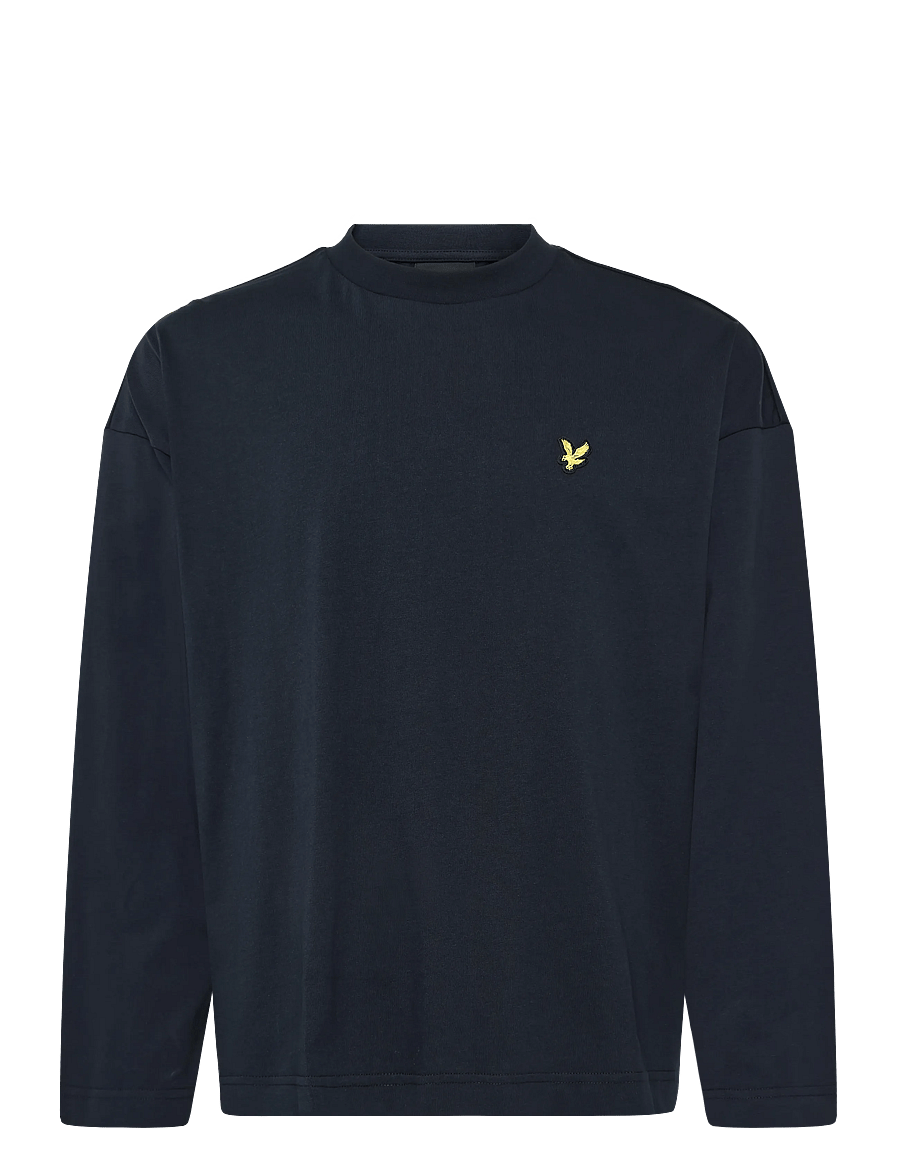 Lyle & Scott - Boxy Fit Long Sleeve T-Shirt - langärmelige t-shirts - dark navy - 0