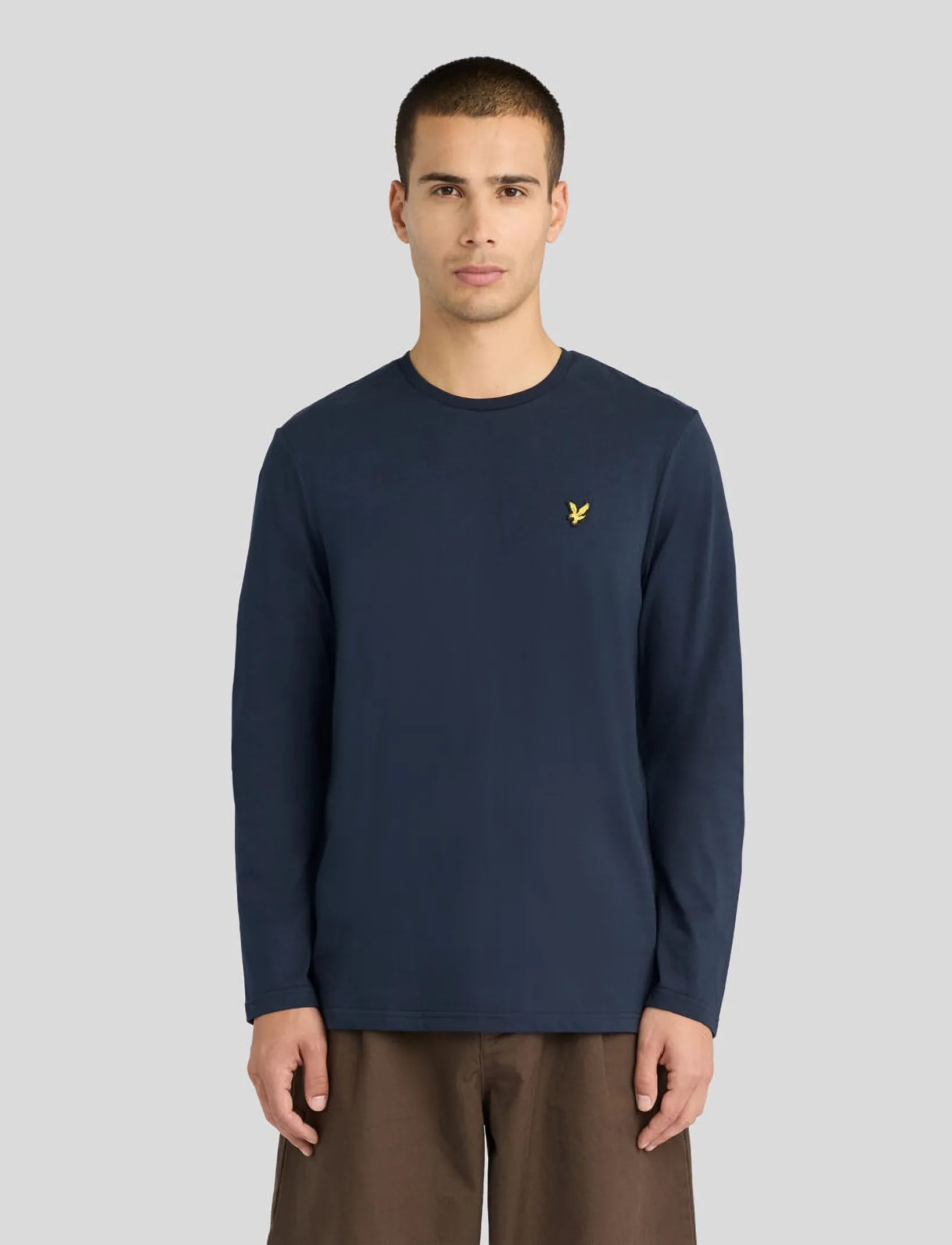 Lyle & Scott Boxy Fit Long Sleeve T-Shirt - T-Shirts - DARK NAVY / navy