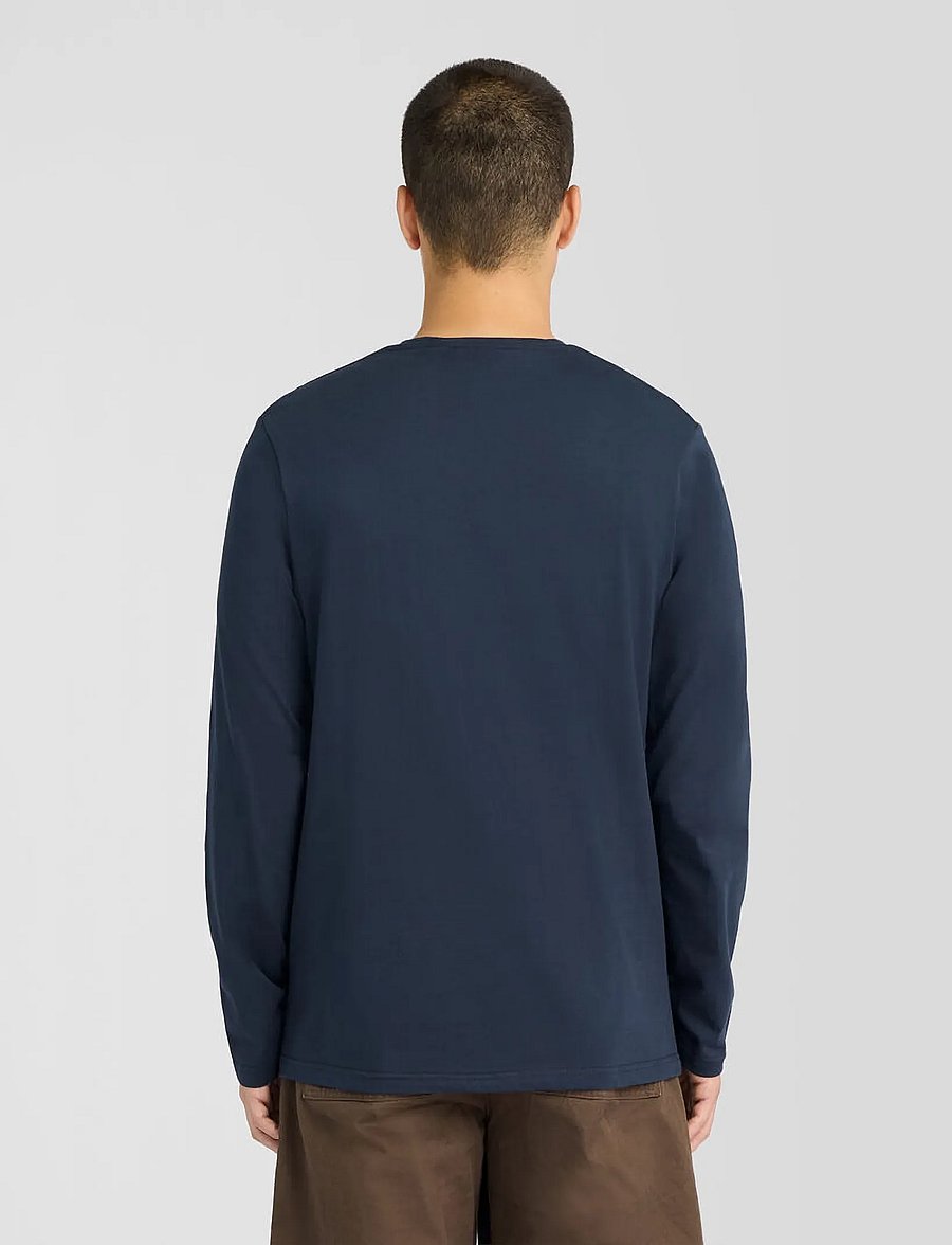 Lyle & Scott - Boxy Fit Long Sleeve T-Shirt - long-sleeved t-shirts - dark navy - 3