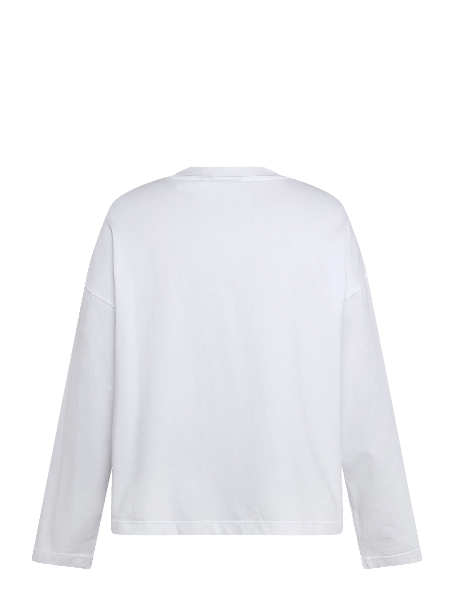 Lyle & Scott - Boxy Fit Long Sleeve T-Shirt - langærmede t-shirts - white - 1