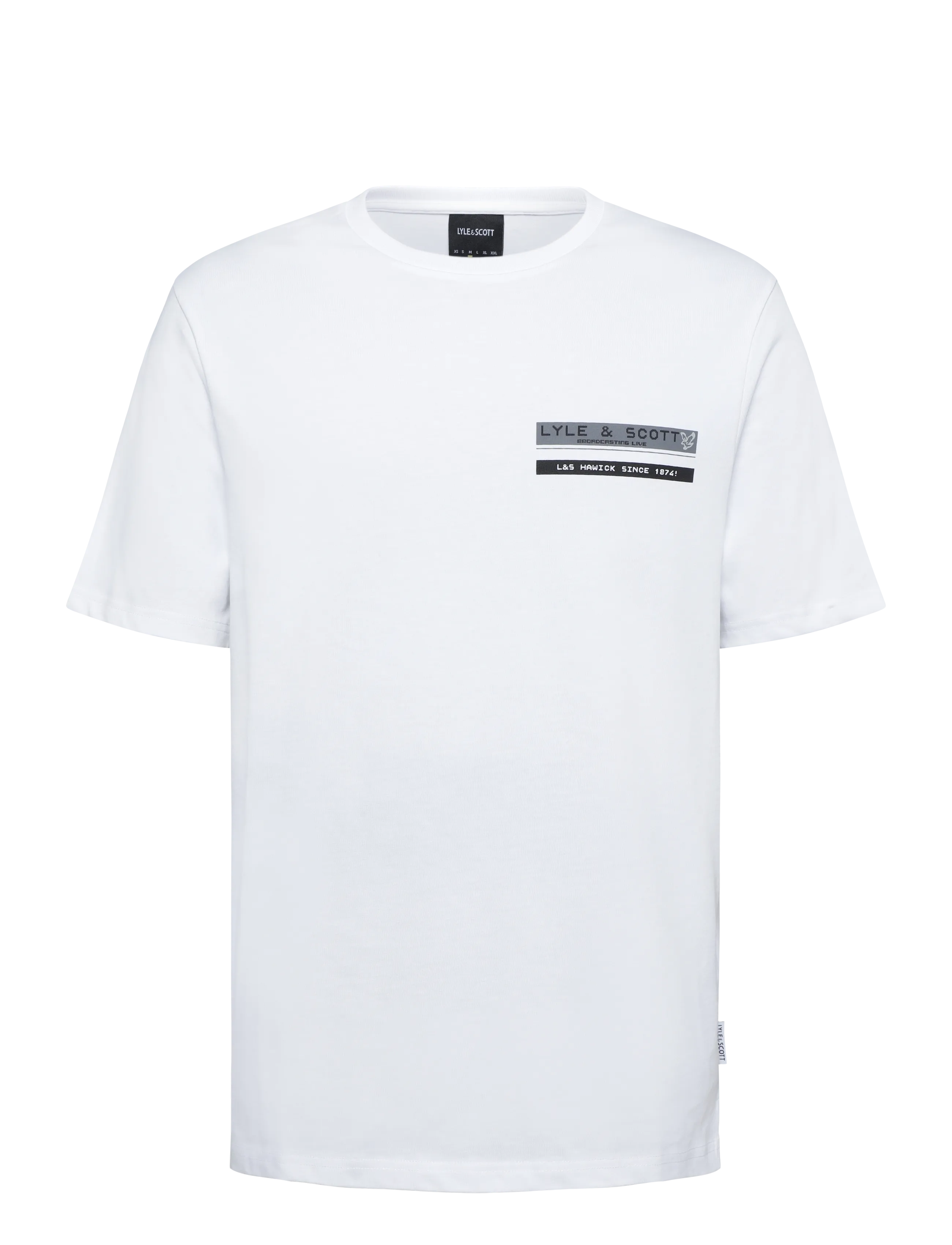 Lyle & Scott TV Pixel Graphic T-Shirt - Lyle & Scott - WHITE / white