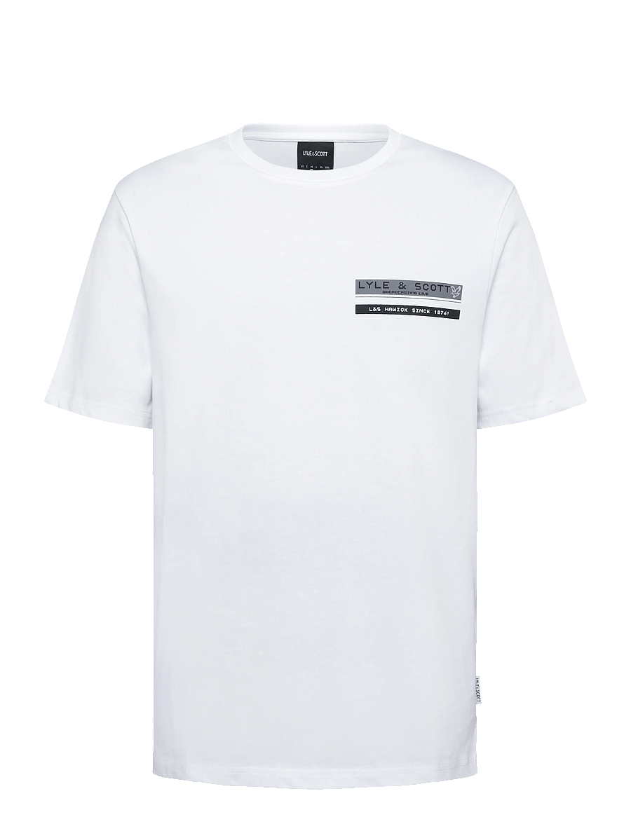 Lyle & Scott - TV Pixel Graphic T-Shirt - kortærmede t-shirts - white - 0