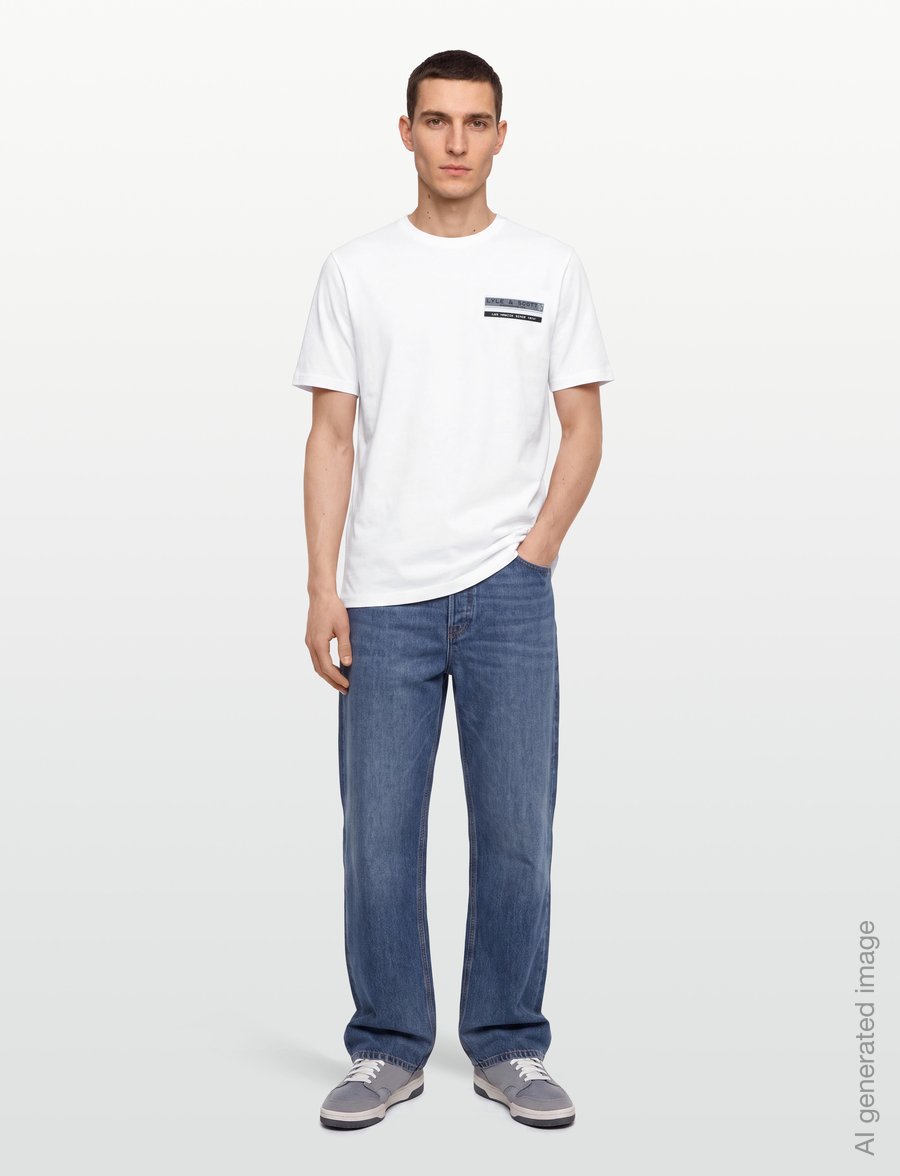 Lyle & Scott - TV Pixel Graphic T-Shirt - lühikeste varrukatega t-särgid - white - 0