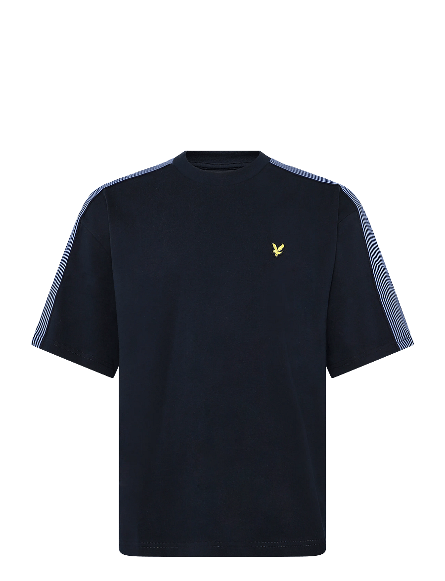 Lyle & Scott - Stripe Taped T-Shirt - lühikeste varrukatega t-särgid - dark navy - 1