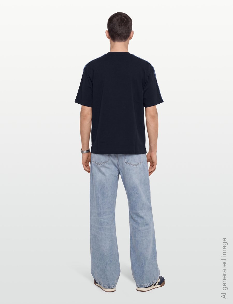 Lyle & Scott - Stripe Taped T-Shirt - lühikeste varrukatega t-särgid - dark navy - 4