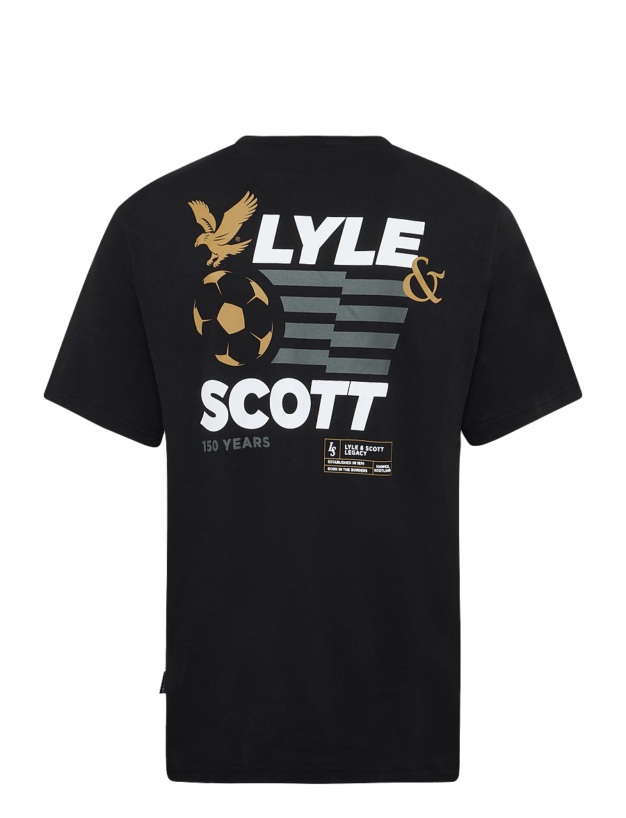 Lyle & Scott - Football Legacy Graphic T-Shirt - kortärmade t-shirts - jet black - 1
