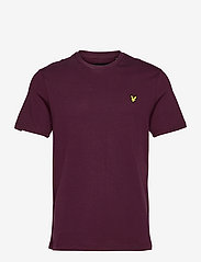 Lyle & Scott - Plain T-Shirt - zemākās cenas - burgundy - 0
