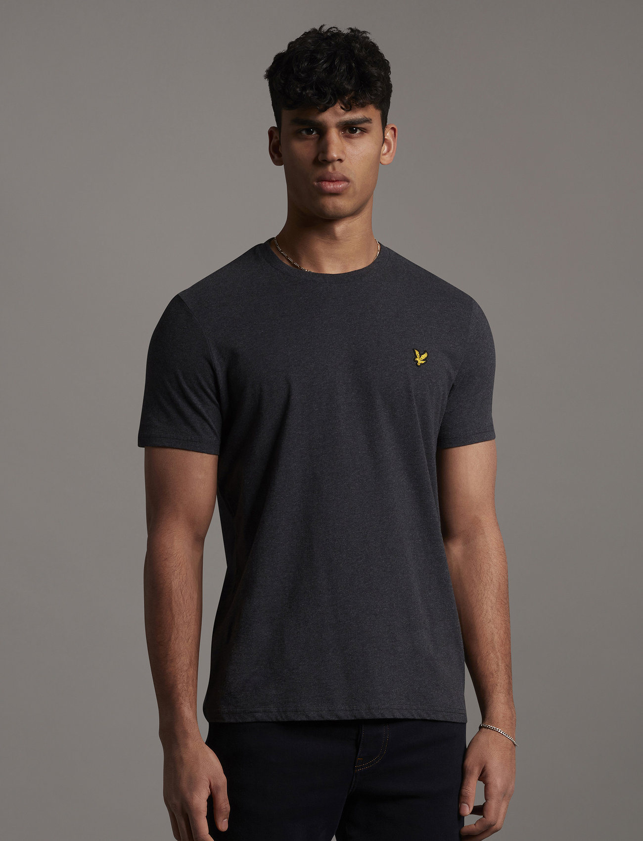 Lyle & Scott - Plain T-Shirt - kortærmede t-shirts - charcoal marl - 0