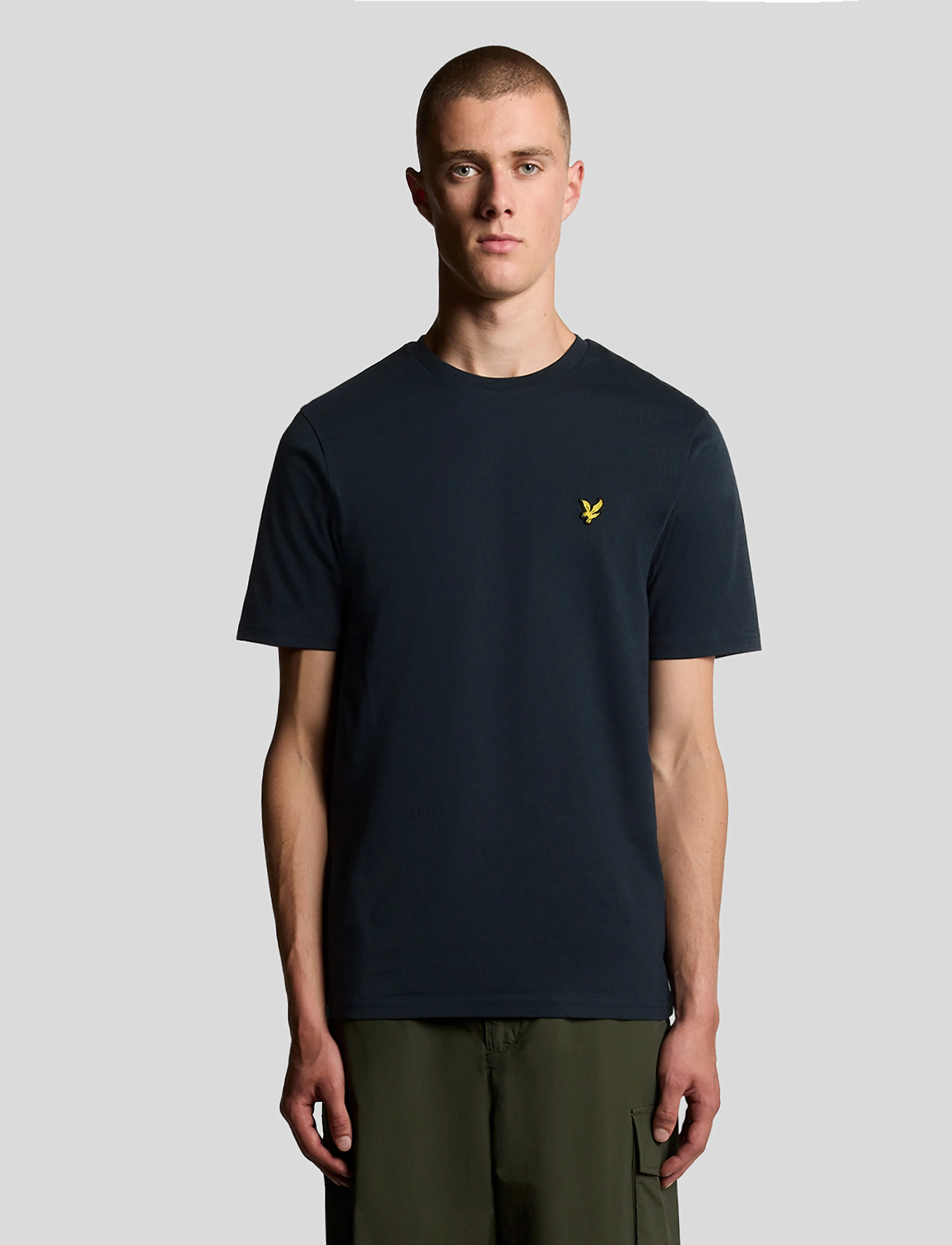 Lyle & Scott Plain T-Shirt, S, T-shirts, Marineblau - Short-sleeved, Männerswear