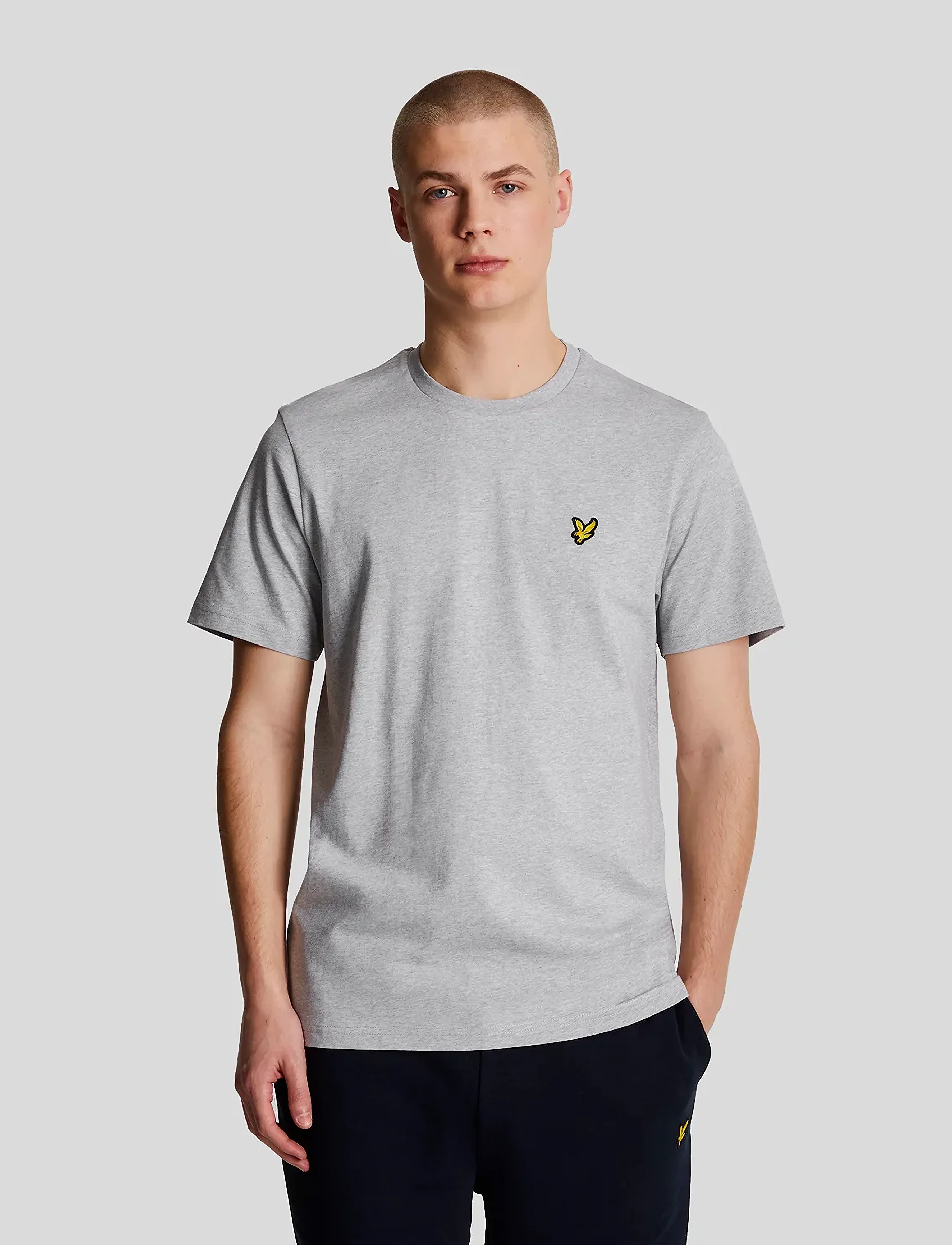 Lyle & Scott Plain T-Shirt, M, T-shirts, Grau - Short-sleeved, Männerswear