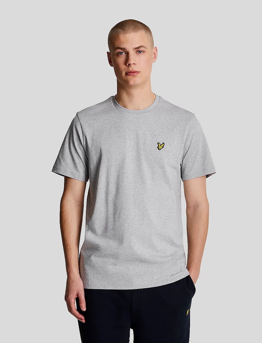Lyle & Scott - Plain T-Shirt - kortærmede t-shirts - light grey marl - 0