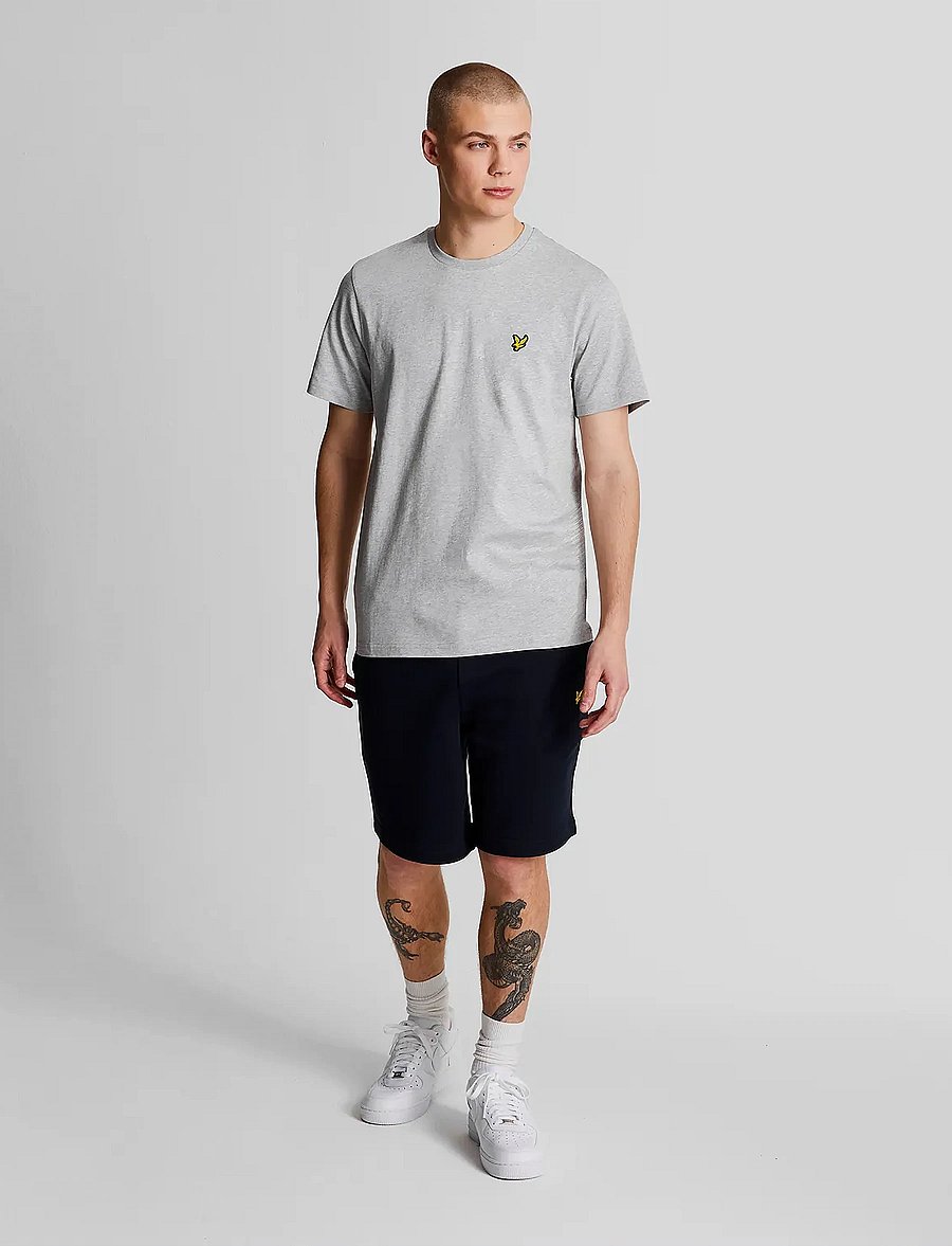 Lyle & Scott - Plain T-Shirt - kortærmede t-shirts - light grey marl - 4