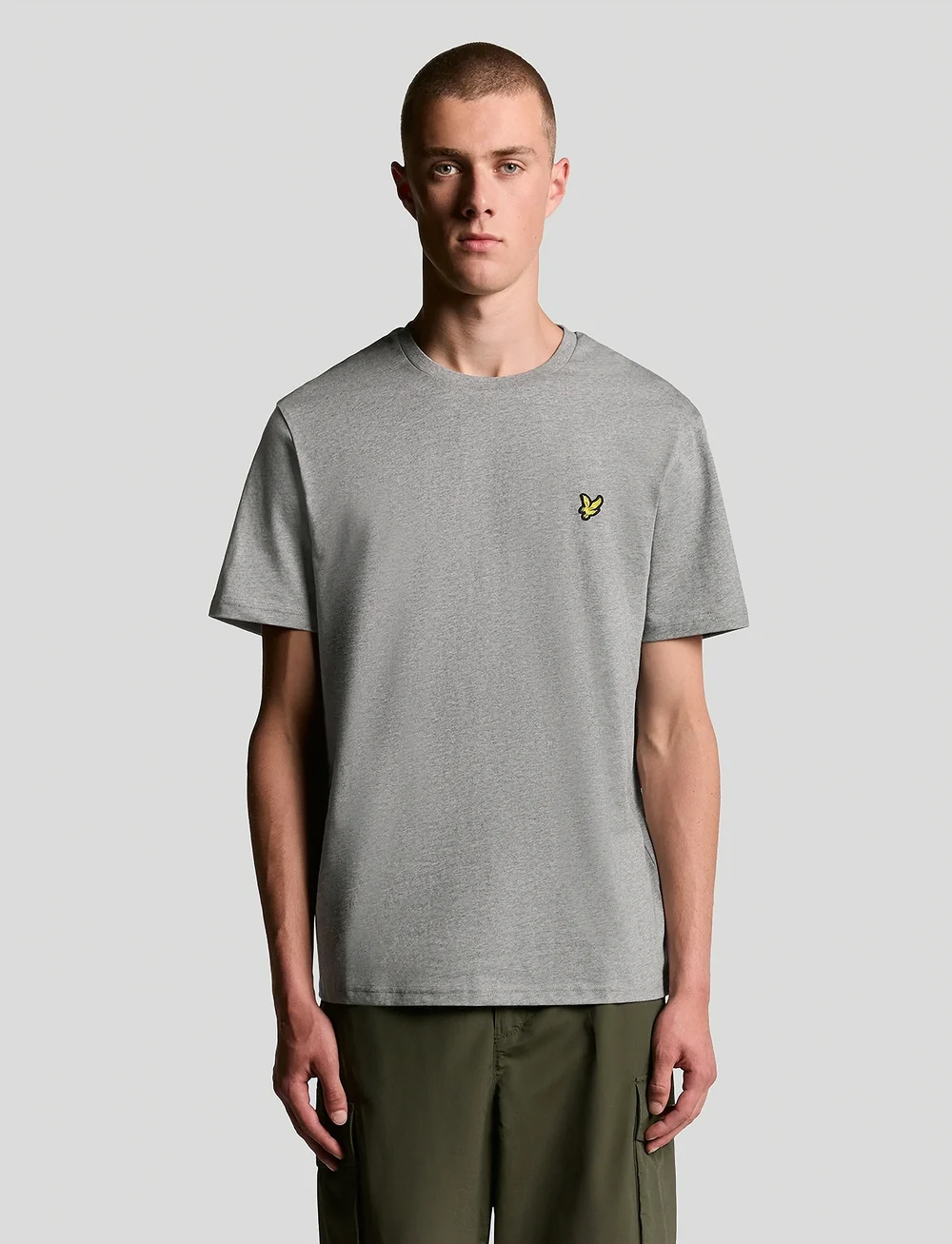 Lyle & Scott - Plain T-Shirt - kortærmede t-shirts - mid grey marl - 0
