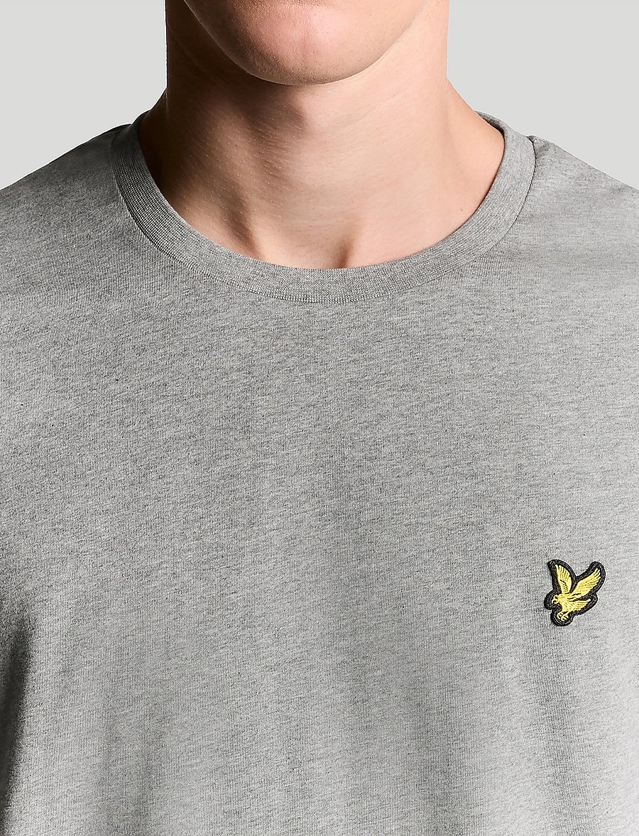 Lyle & Scott - Plain T-Shirt - stutterma bolir - mid grey marl - 5
