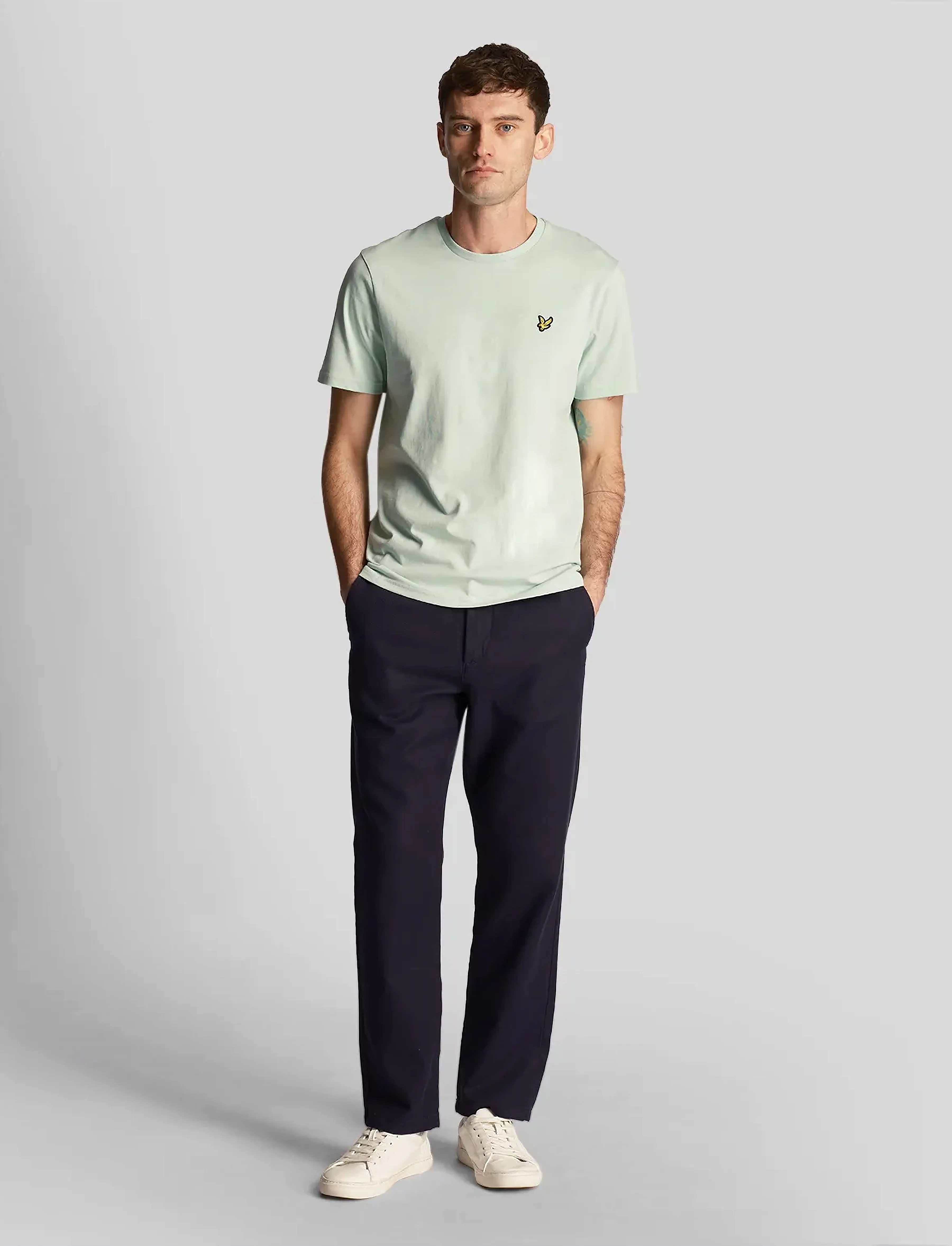 Lyle & Scott - Plain T-Shirt - laveste priser - turquoise shadow - 5