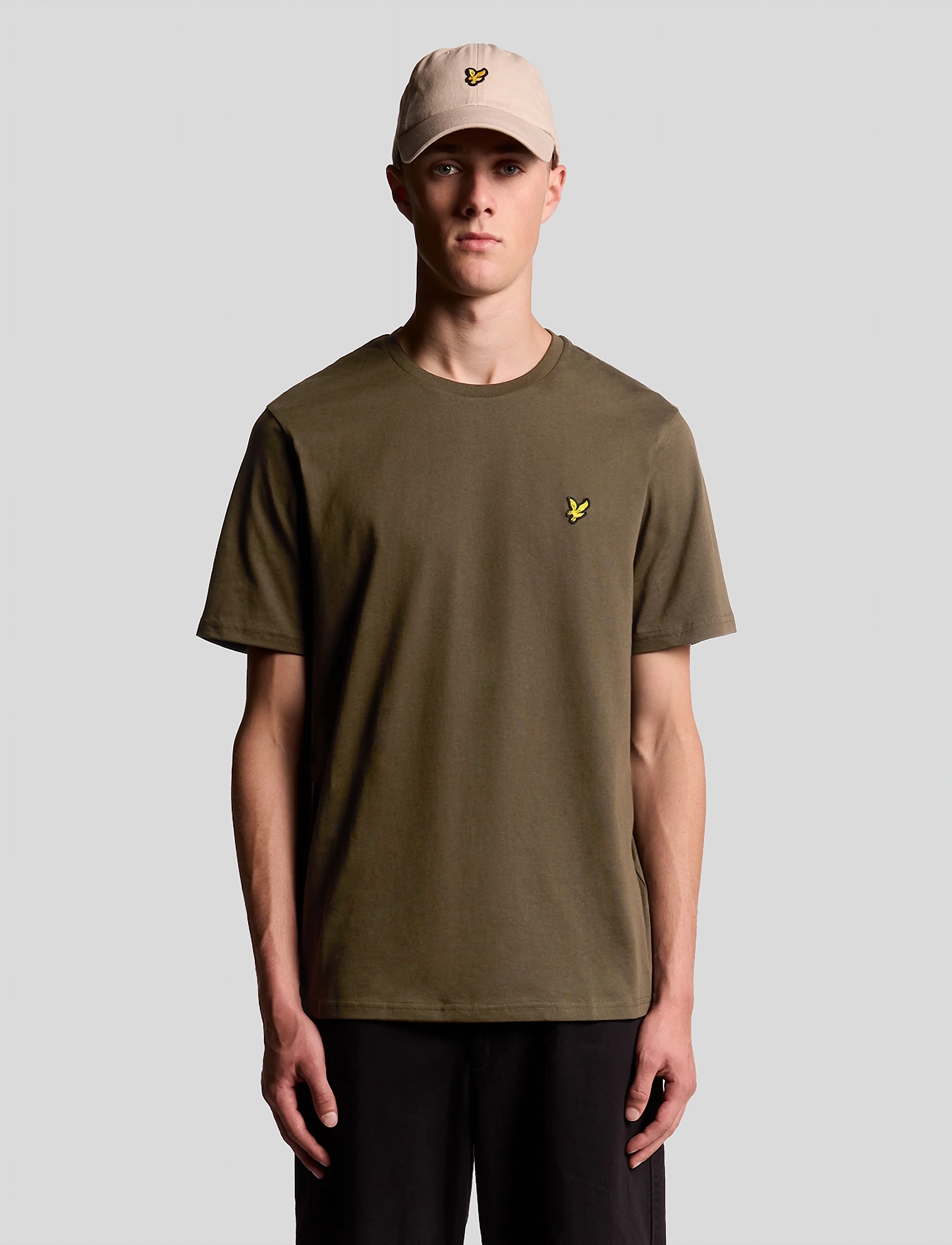 Lyle & Scott Plain T-Shirt - T-Shirts - W485 OLIVE / brown