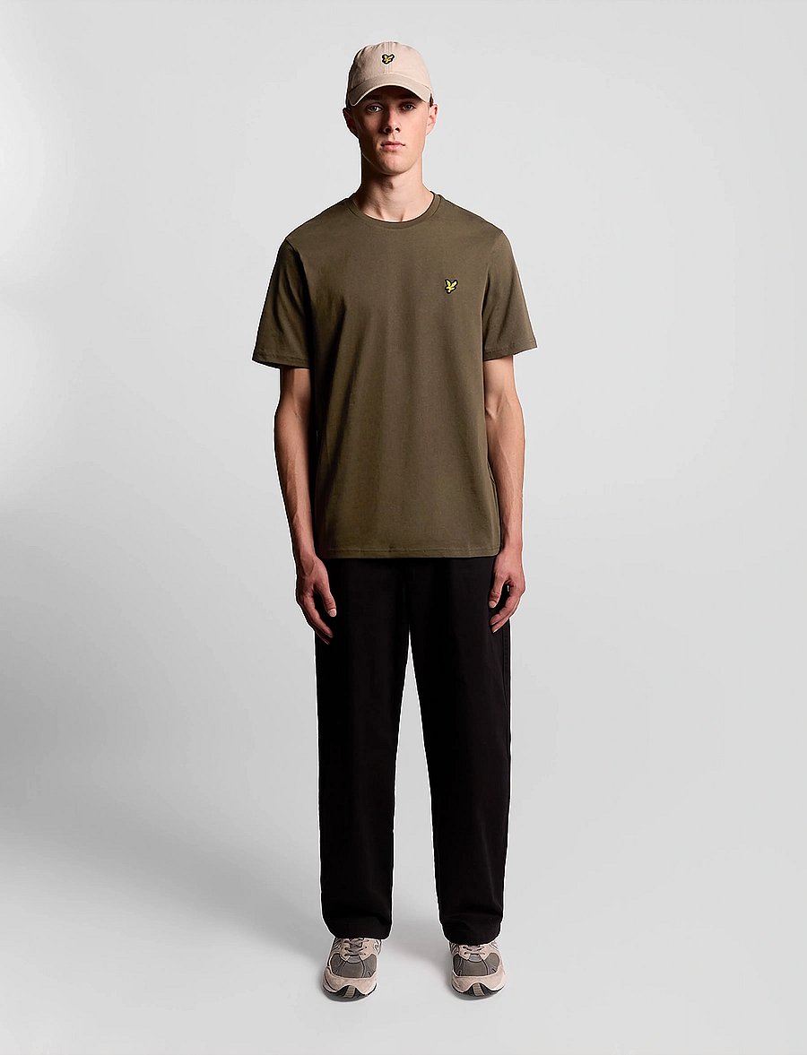 Lyle & Scott - Plain T-Shirt - short-sleeved t-shirts - w485 olive - 4