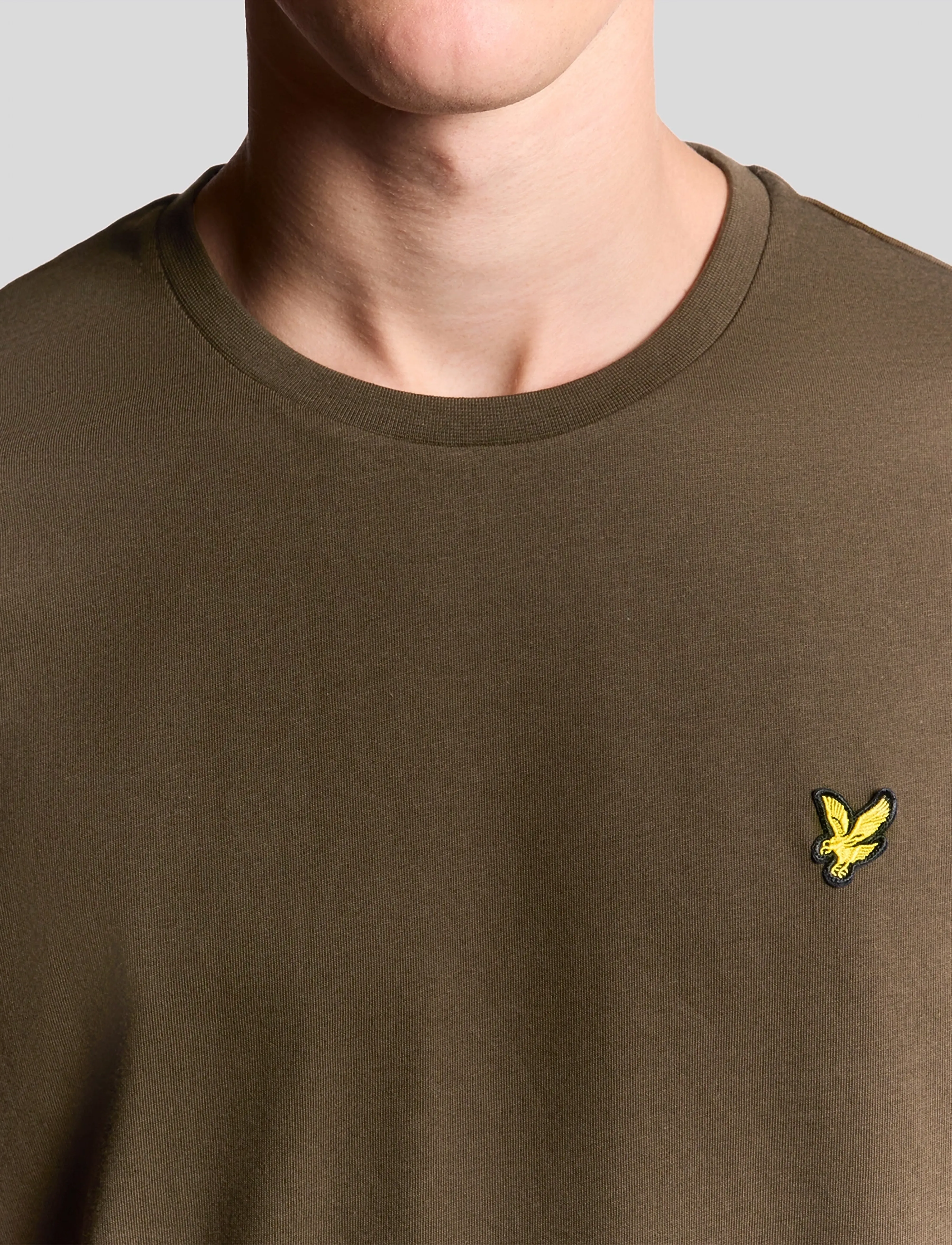 Lyle & Scott - Plain T-Shirt - short-sleeved t-shirts - w485 olive - 5