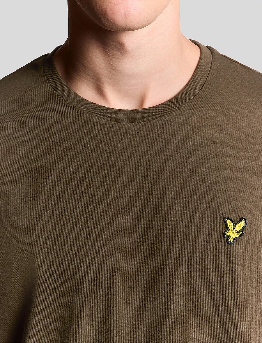 Lyle & Scott - Plain T-Shirt - short-sleeved t-shirts - w485 olive - 5
