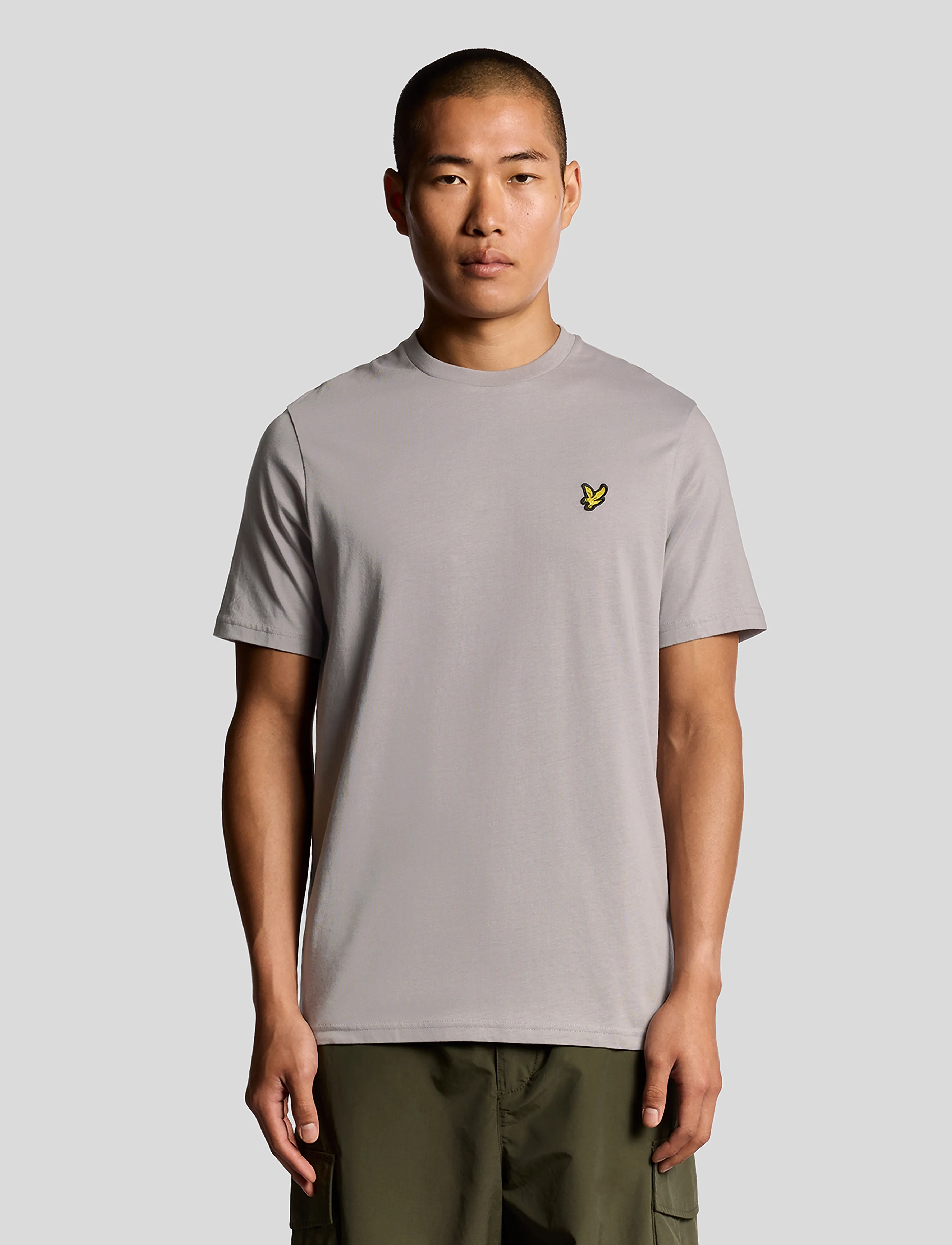 Lyle & Scott Plain T-Shirt - Kläder - Y043 GULL GREY / beige
