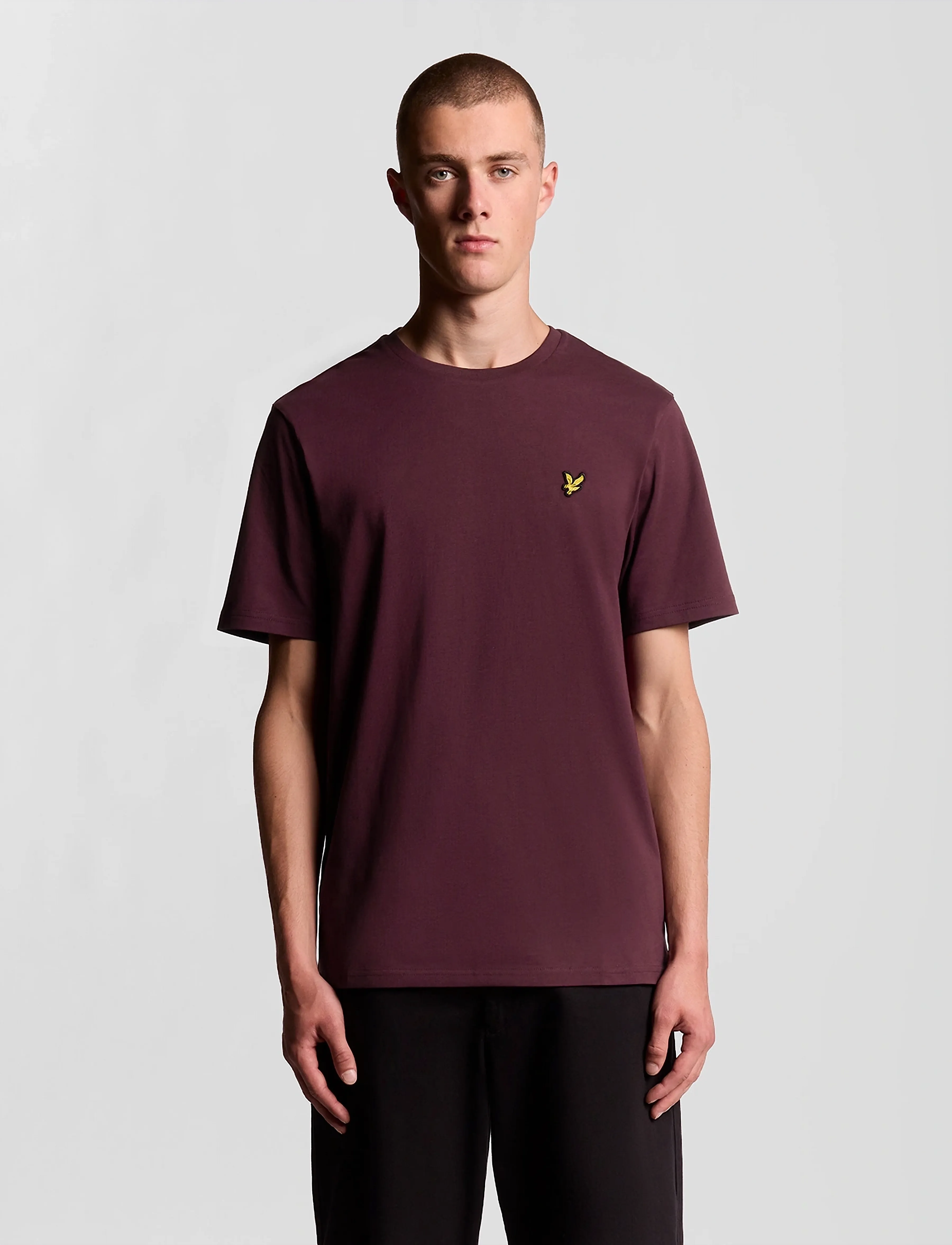 Lyle & Scott Plain T-Shirt, XS, T-shirts, Lila - Short-sleeved, Männerswear