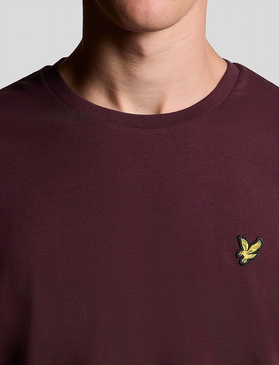 Lyle & Scott - Plain T-Shirt - short-sleeved t-shirts - z562 burgundy - 4